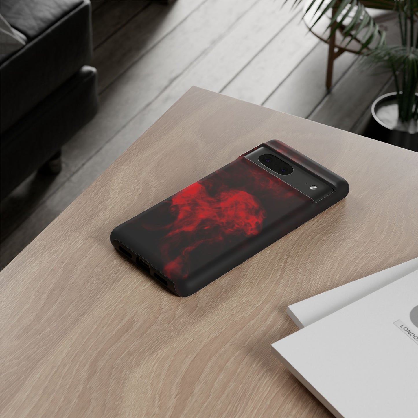 Bold Red Smoke Phone Case – Tough Cases for Protection and Style