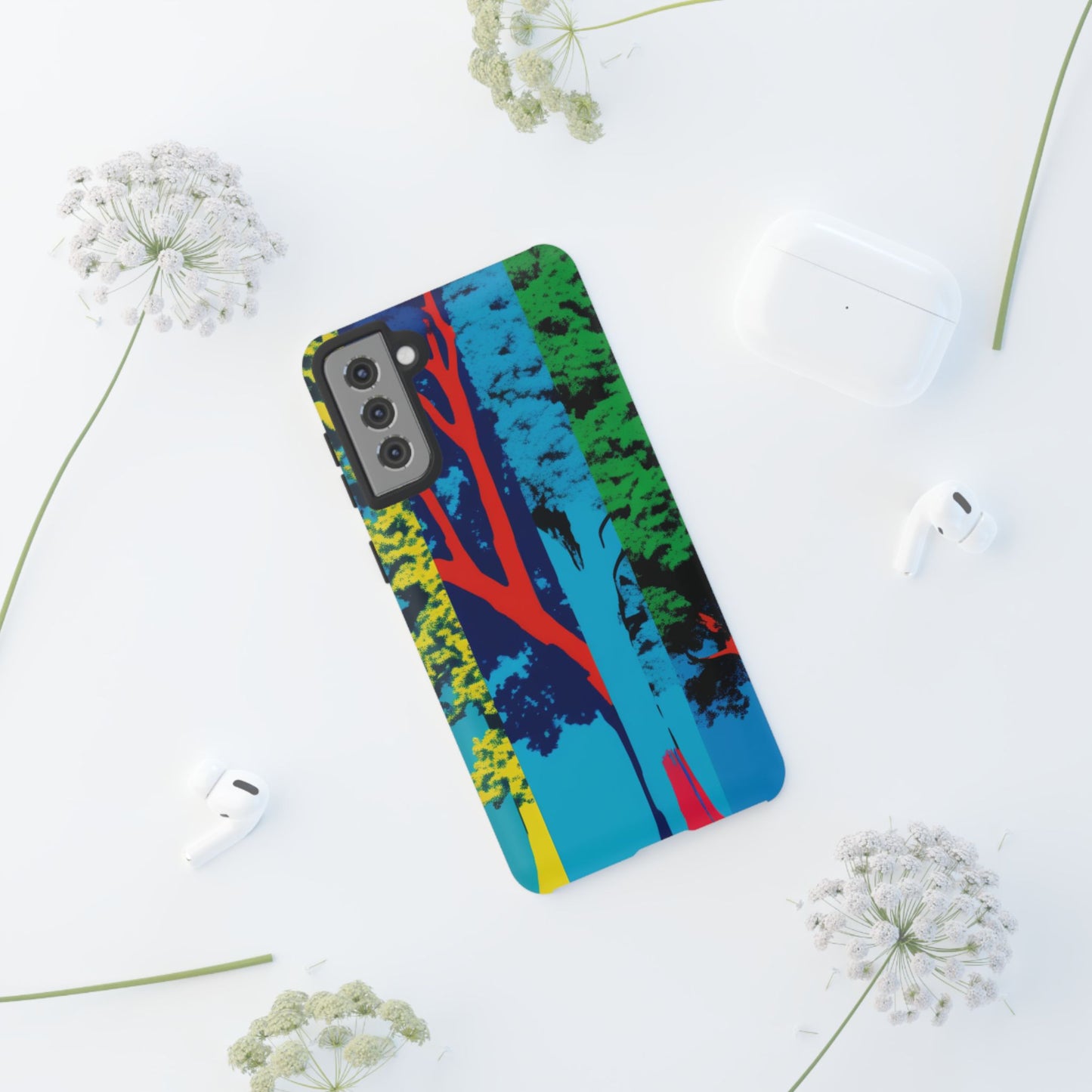Phone Case - Colorful Forest Design Tough Case
