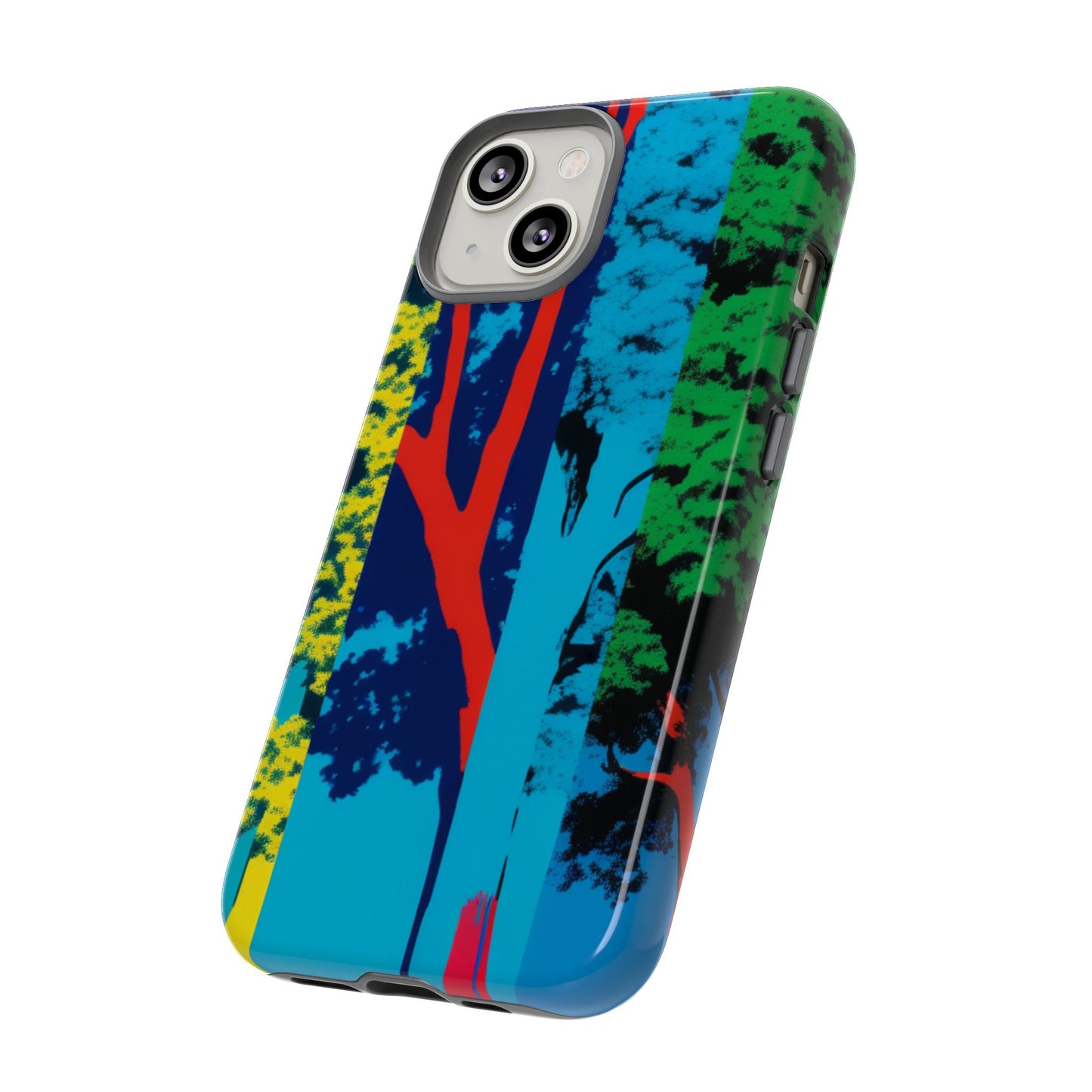 Phone Case - Colorful Forest Design Tough Case