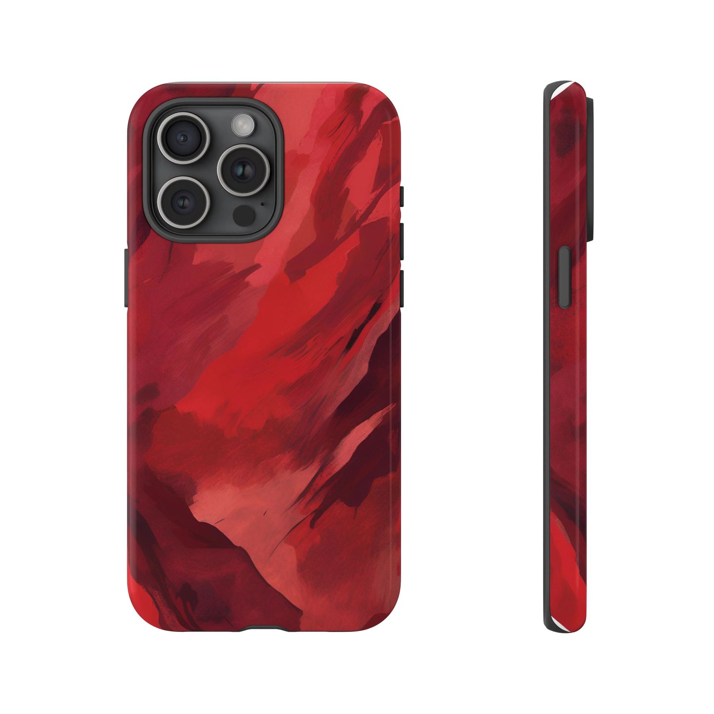 Bold Red Abstract Phone Case - Stylish Protection for Your Phone