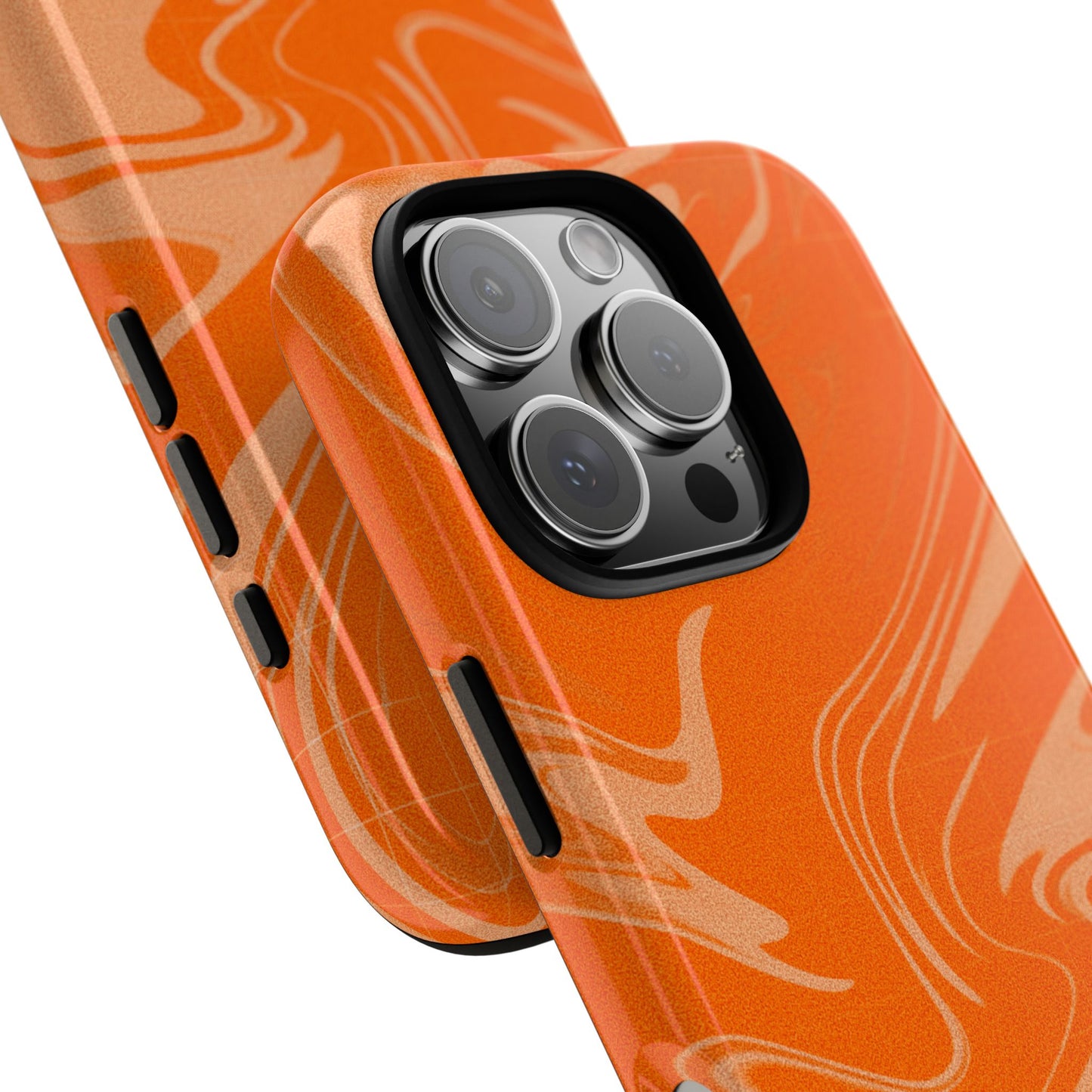 Stylish Orange Marble Phone Case - Tough Cases for Trendy Protection