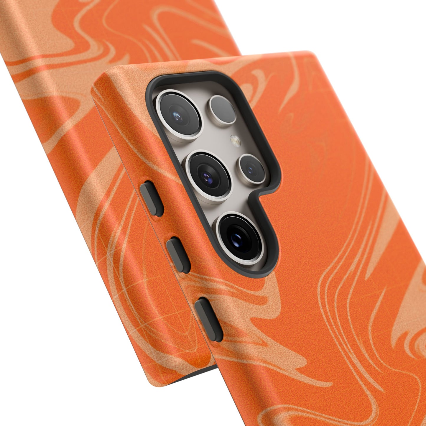 Stylish Orange Marble Phone Case - Tough Cases for Trendy Protection