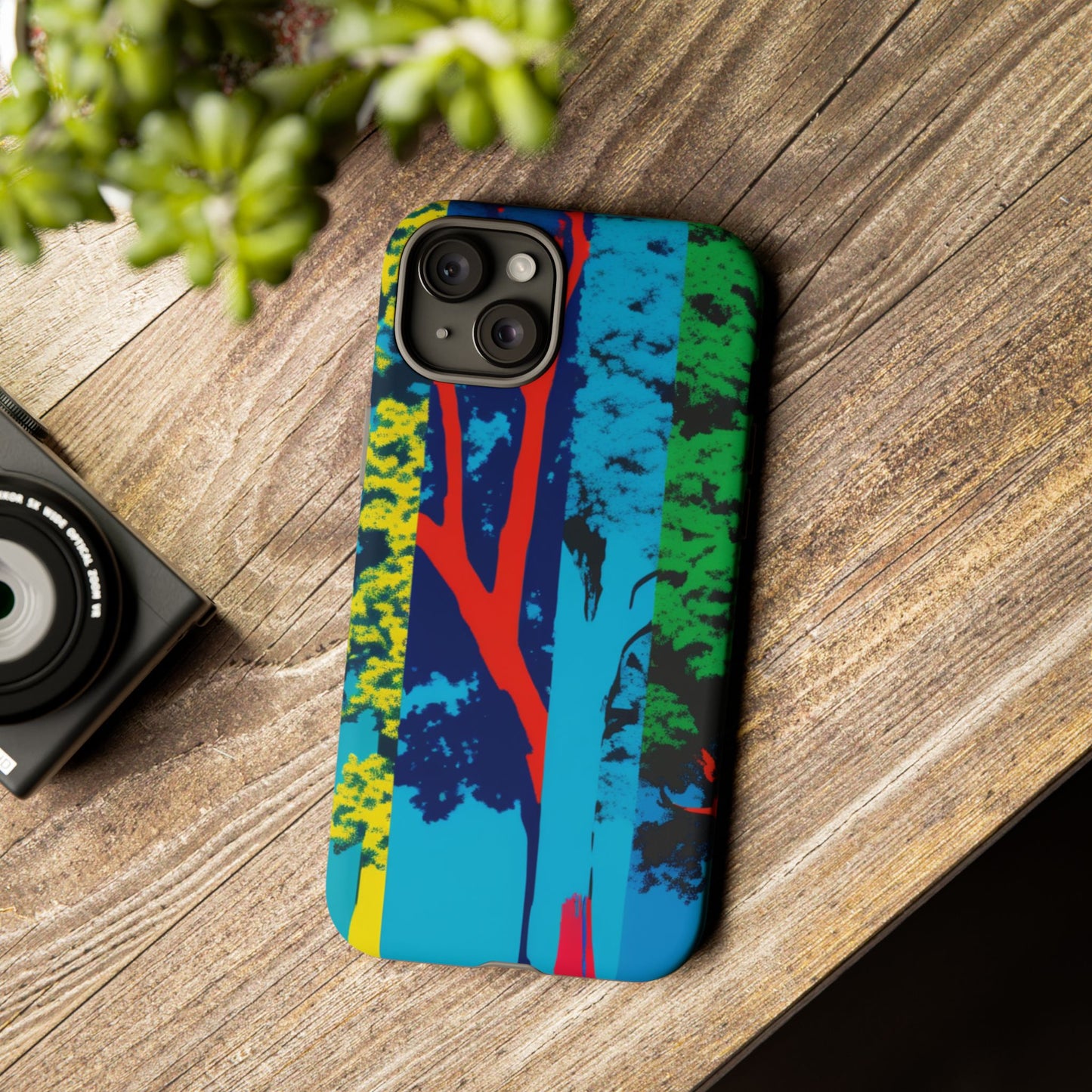 Phone Case - Colorful Forest Design Tough Case