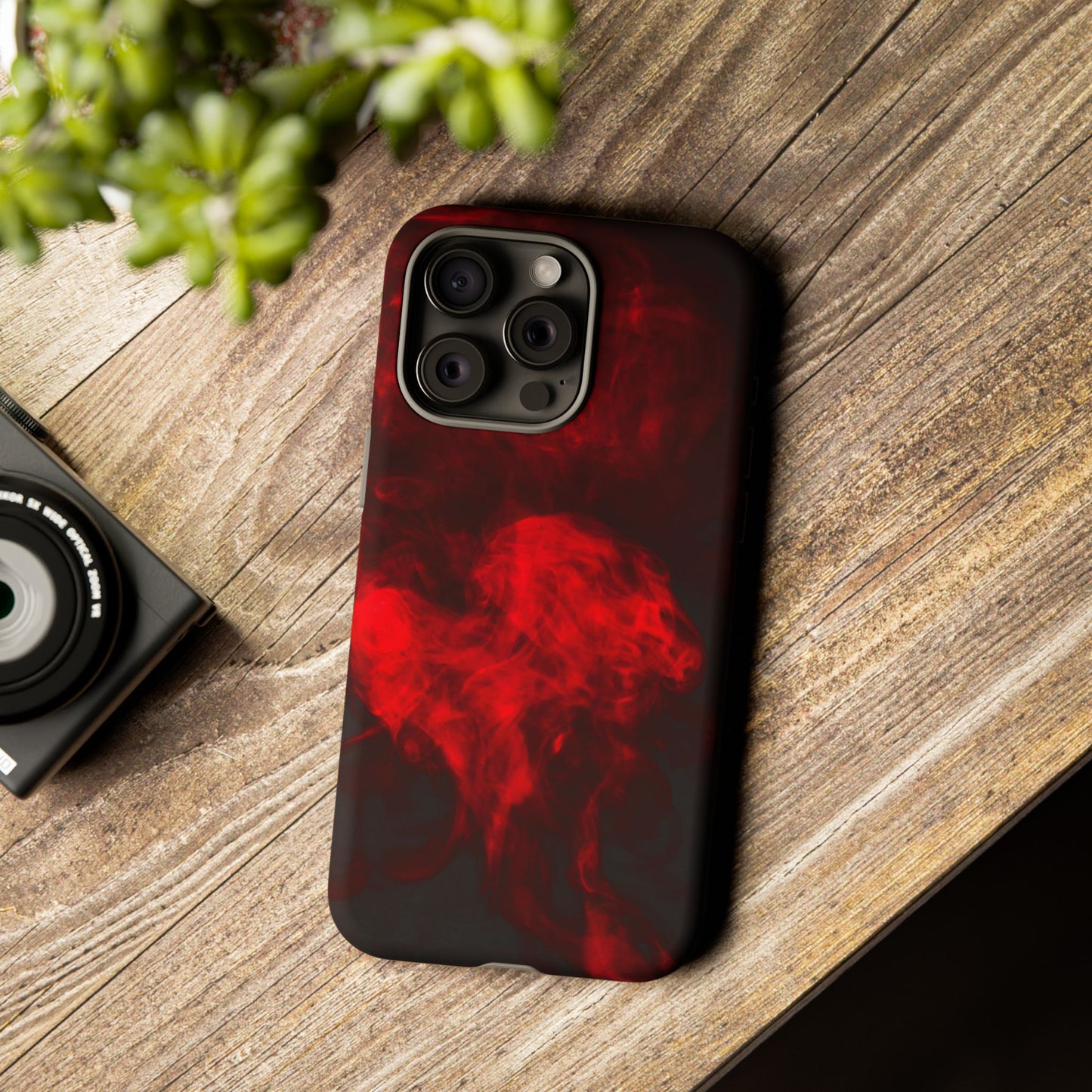 Bold Red Smoke Phone Case – Tough Cases for Protection and Style
