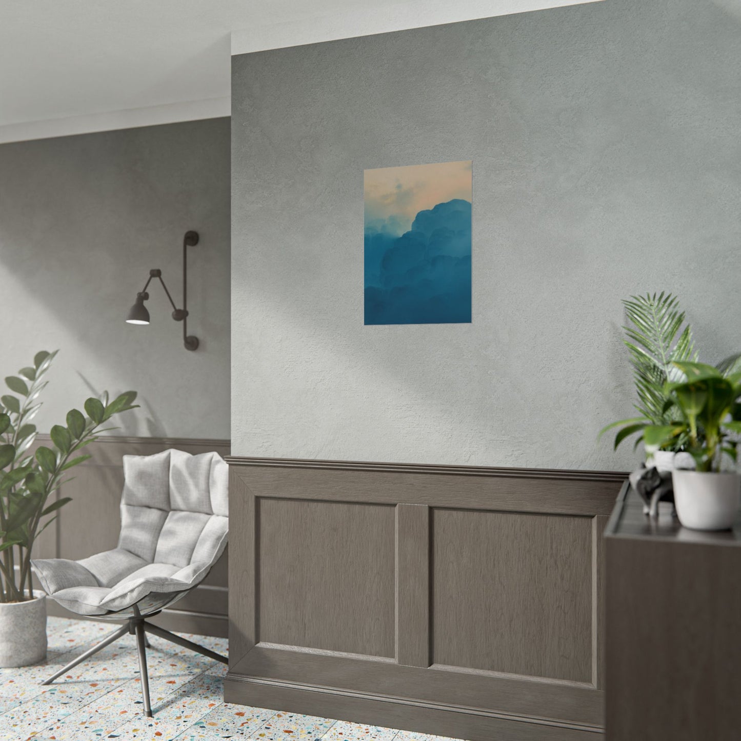 Tranquil Cloudscape Rolled Poster - Perfect for Home Décor and Relaxation