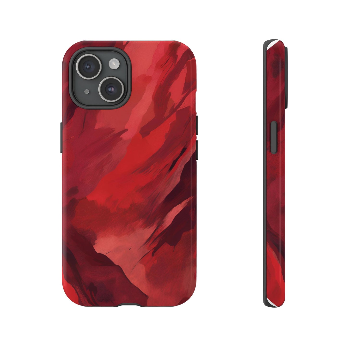 Bold Red Abstract Phone Case - Stylish Protection for Your Phone
