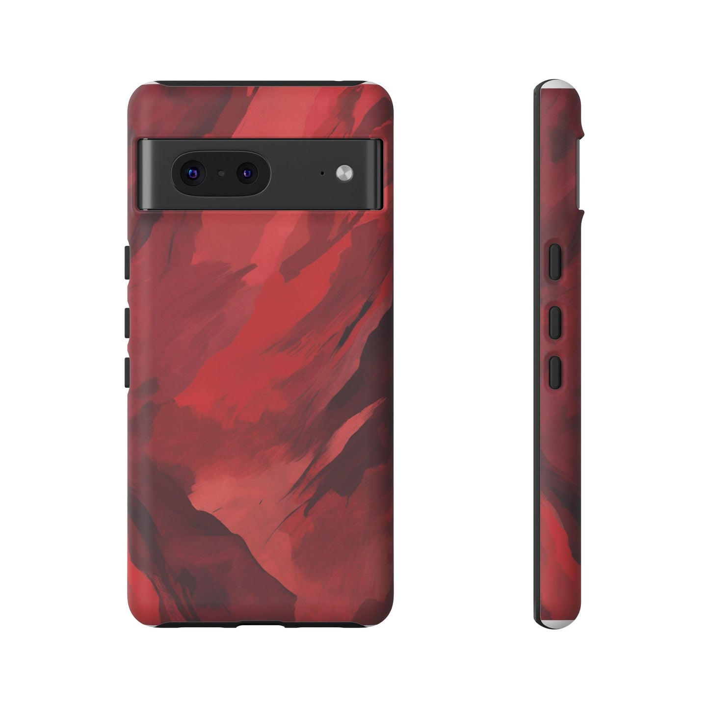Bold Red Abstract Phone Case - Stylish Protection for Your Phone