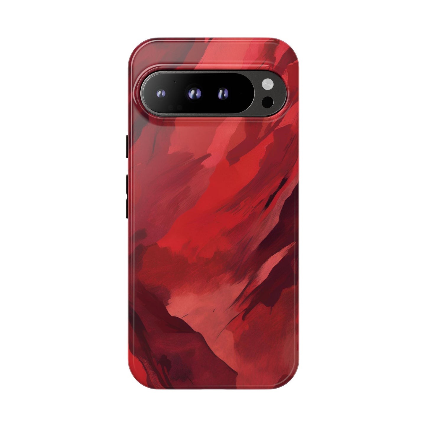 Bold Red Abstract Phone Case - Stylish Protection for Your Phone