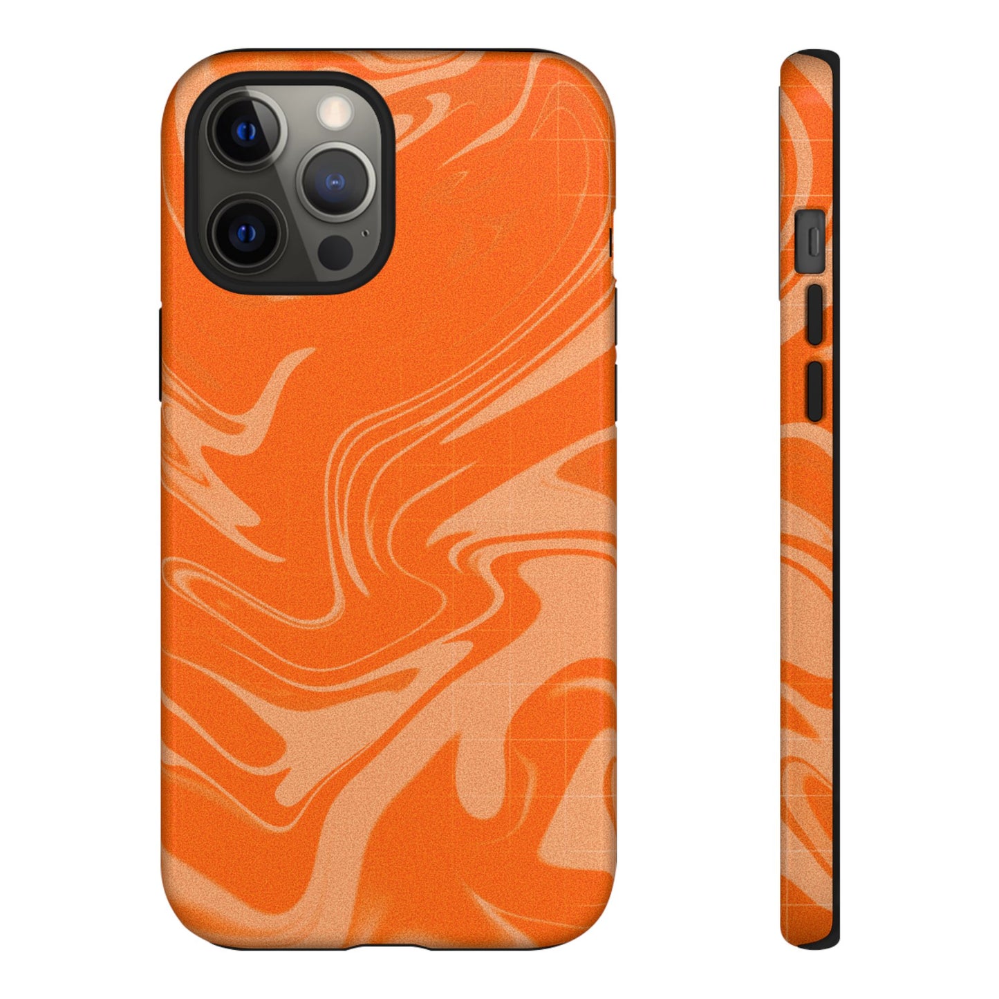 Stylish Orange Marble Phone Case - Tough Cases for Trendy Protection