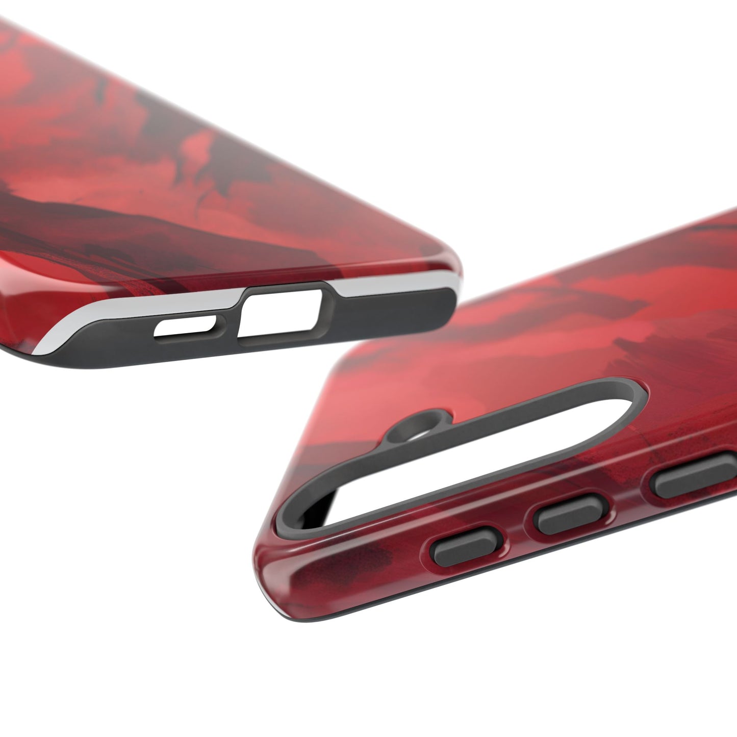 Bold Red Abstract Phone Case - Stylish Protection for Your Phone