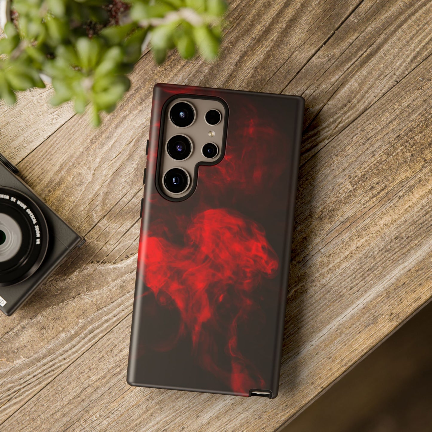 Bold Red Smoke Phone Case – Tough Cases for Protection and Style