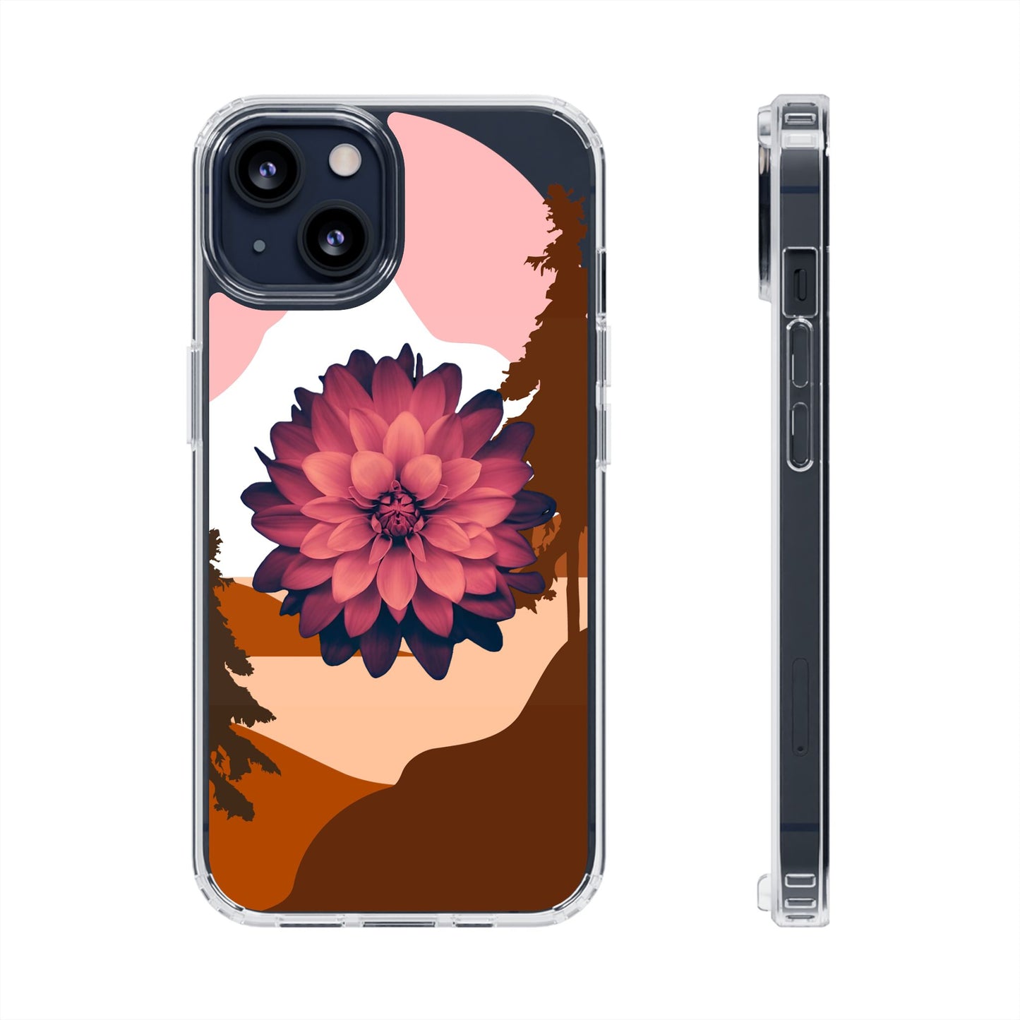 Floral Phone Case - Clear Protective Case with Flower Design