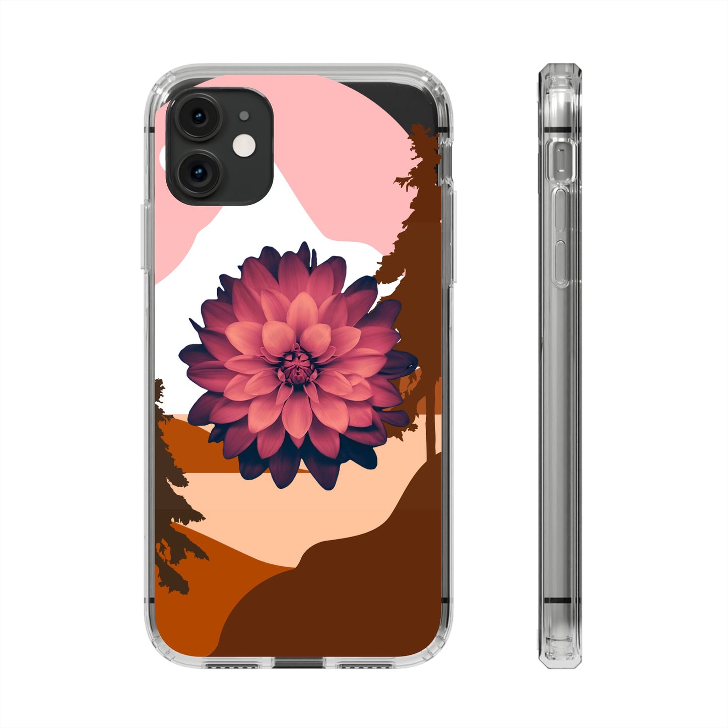 Floral Phone Case - Clear Protective Case with Flower Design