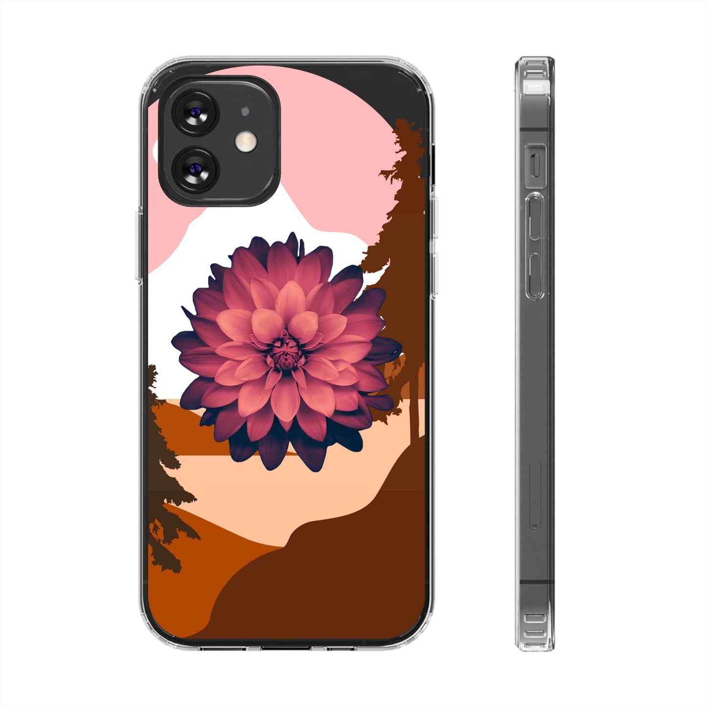 Floral Phone Case - Clear Protective Case with Flower Design