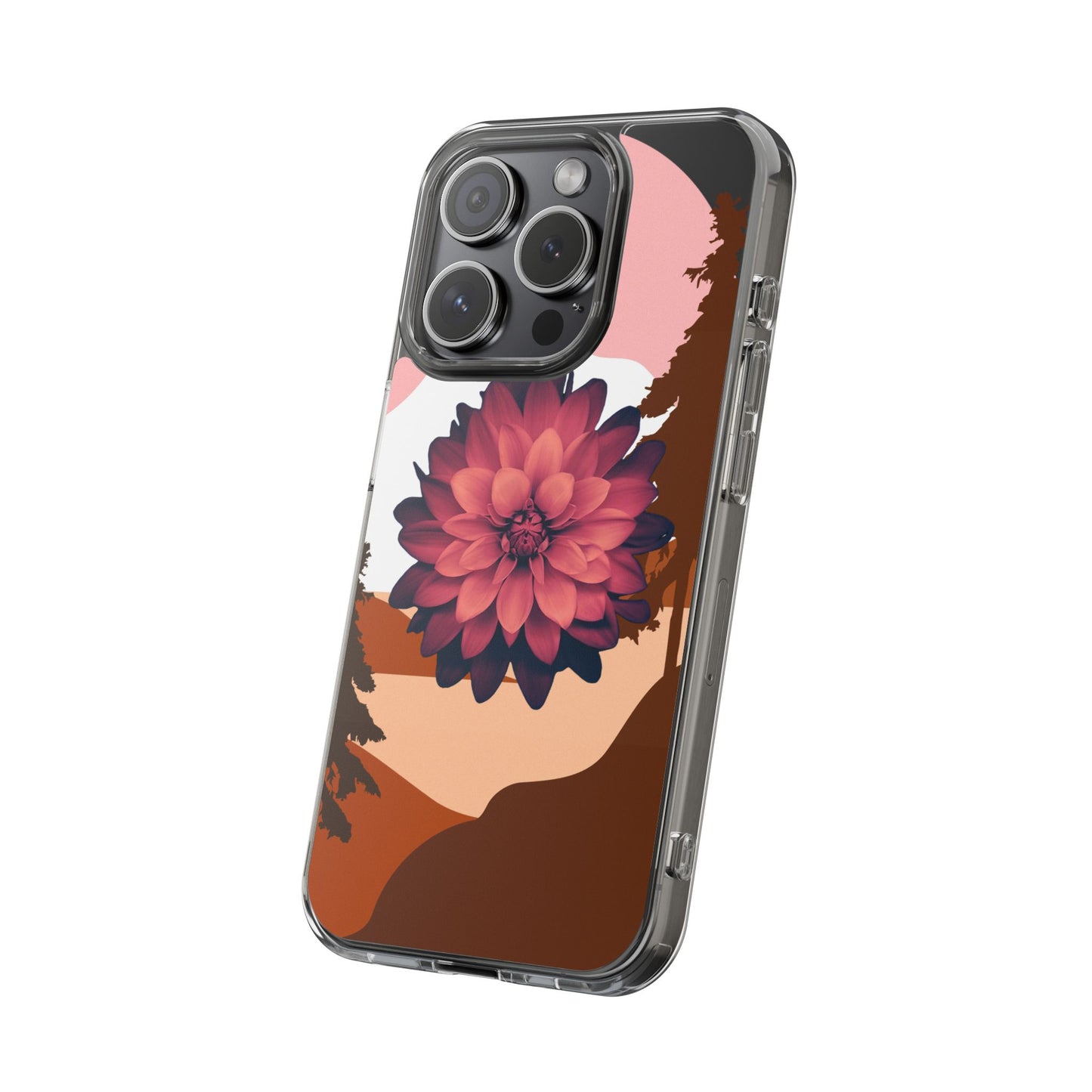 Floral Phone Case - Clear Protective Case with Flower Design