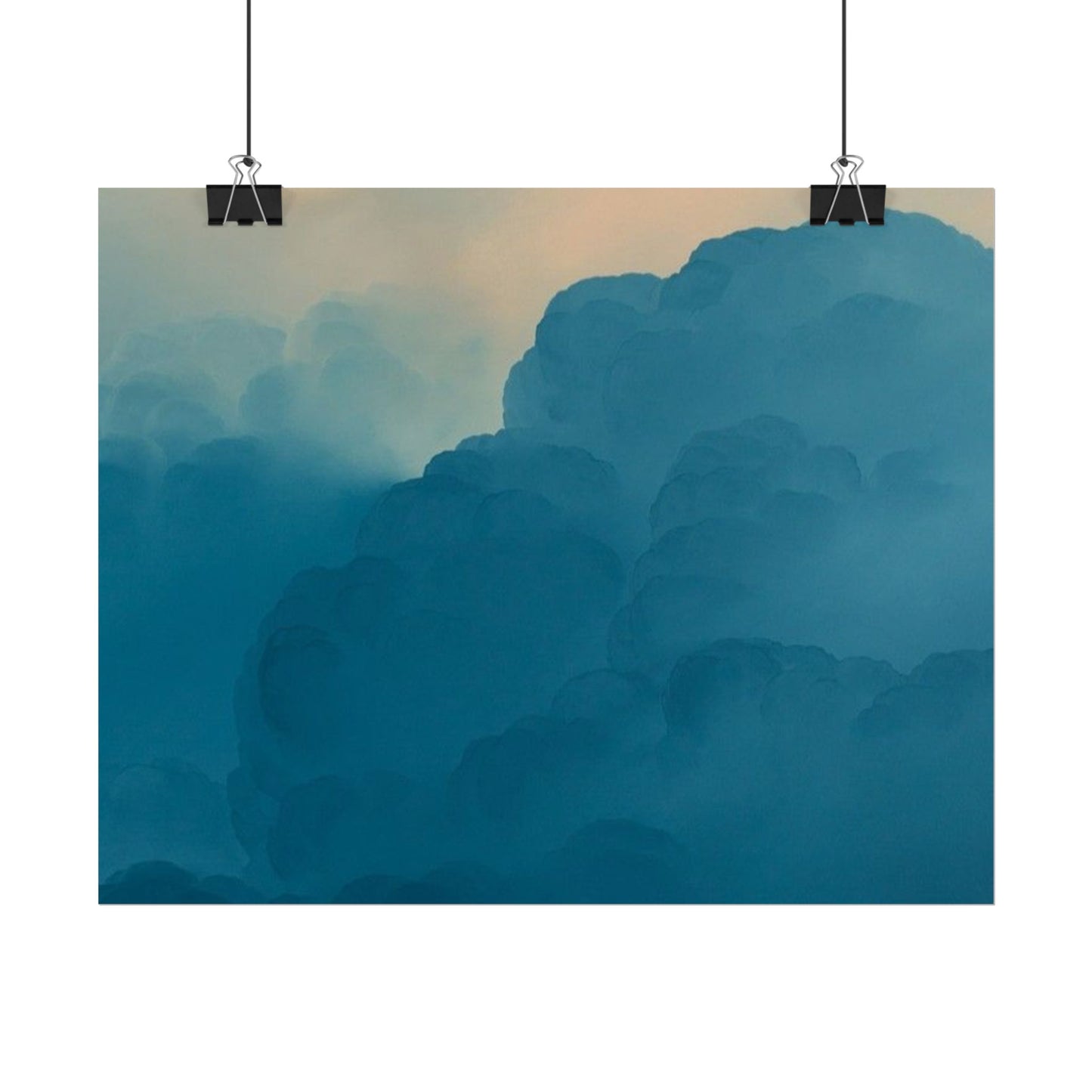 Tranquil Cloudscape Rolled Poster - Perfect for Home Décor and Relaxation