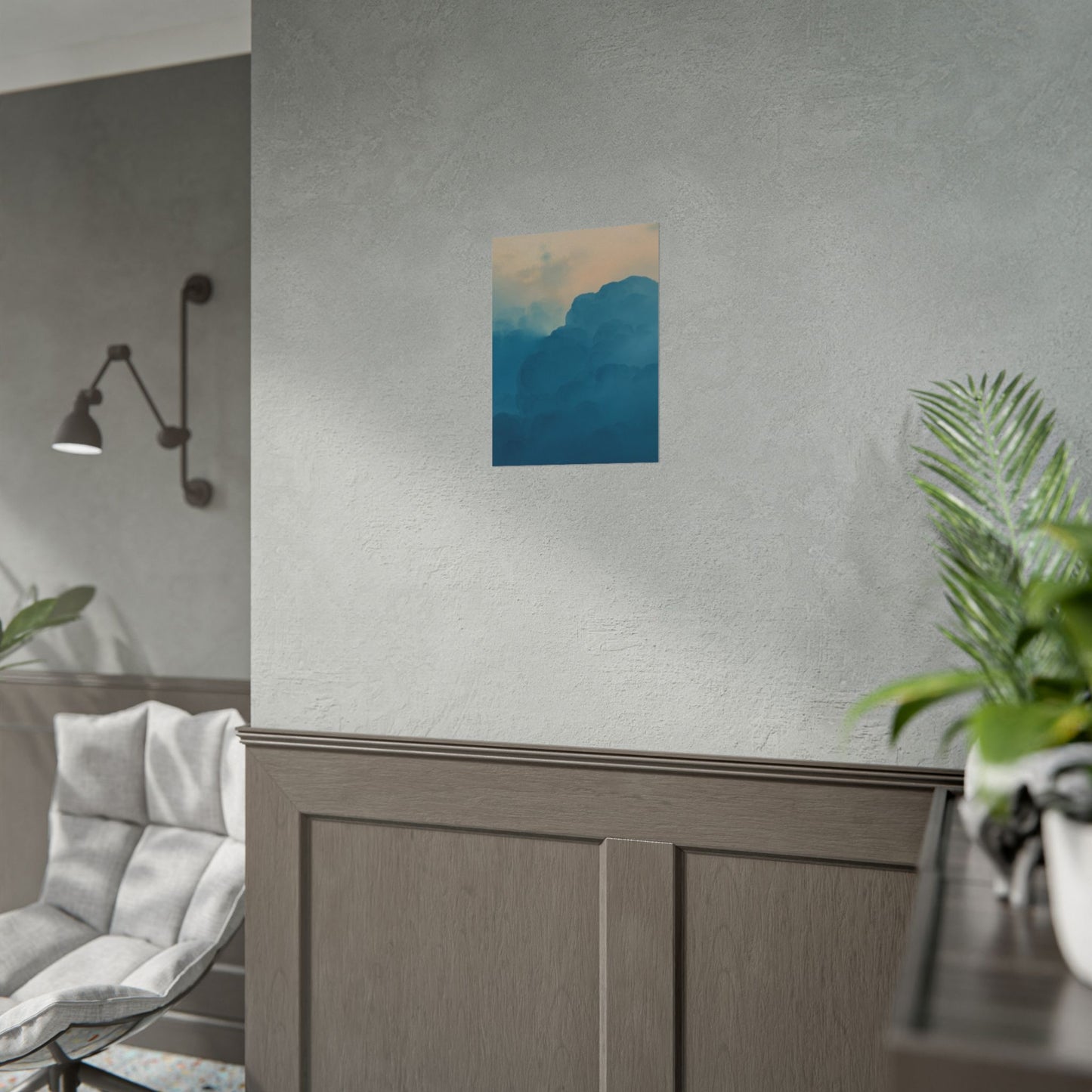 Tranquil Cloudscape Rolled Poster - Perfect for Home Décor and Relaxation