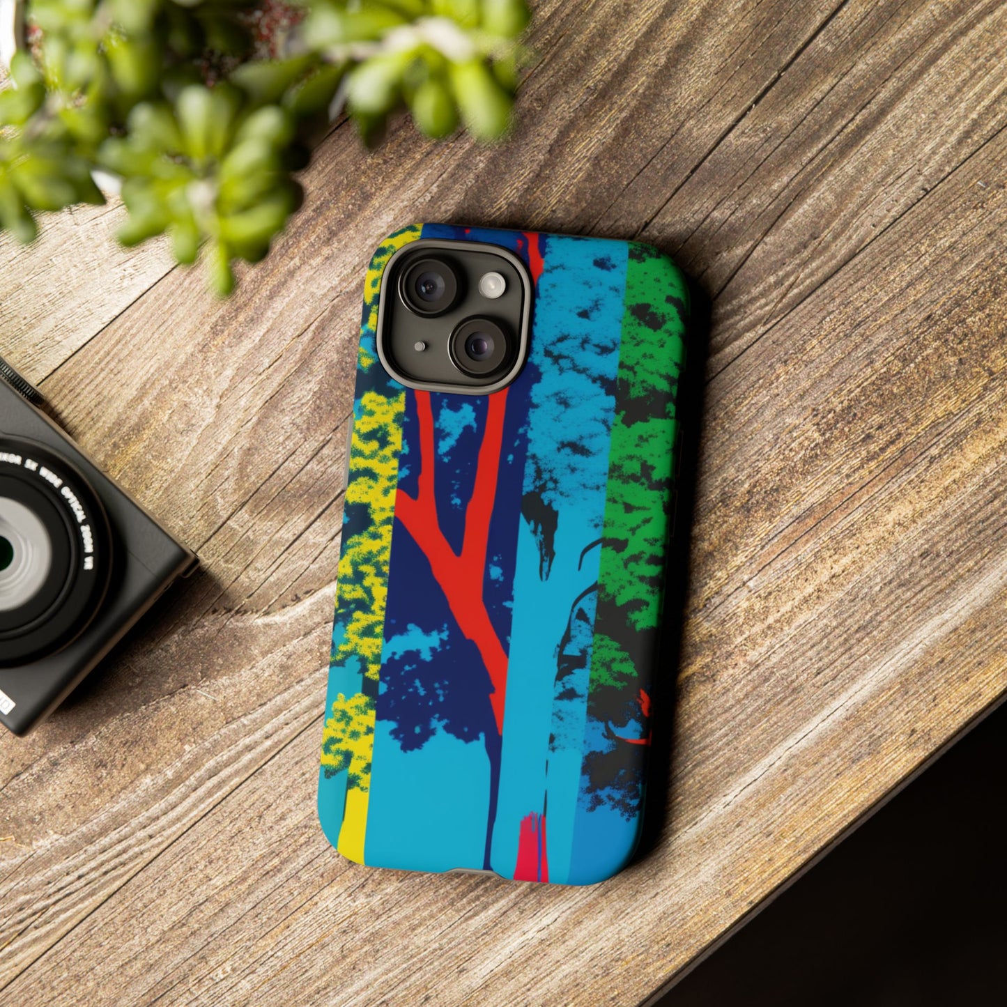 Phone Case - Colorful Forest Design Tough Case