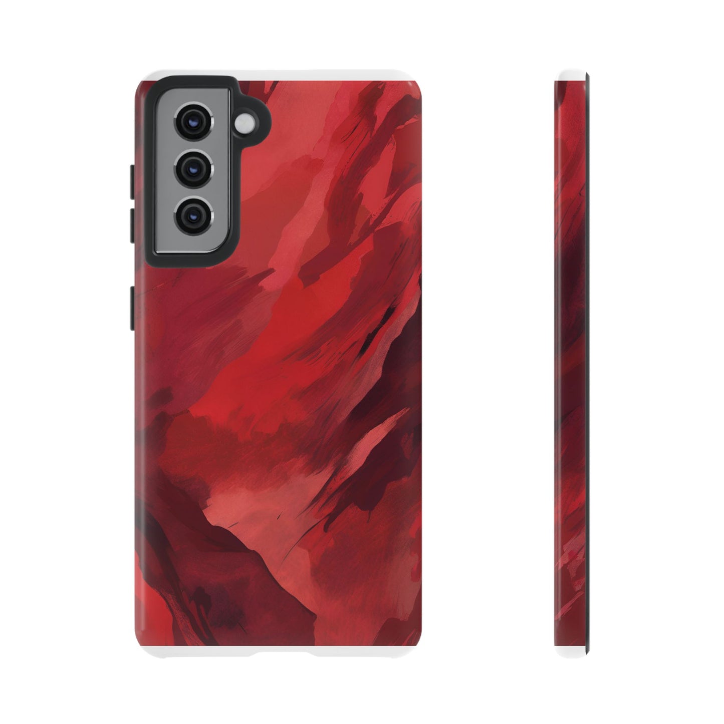 Bold Red Abstract Phone Case - Stylish Protection for Your Phone