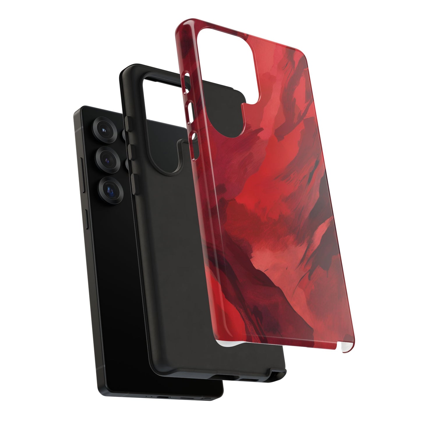Bold Red Abstract Phone Case - Stylish Protection for Your Phone