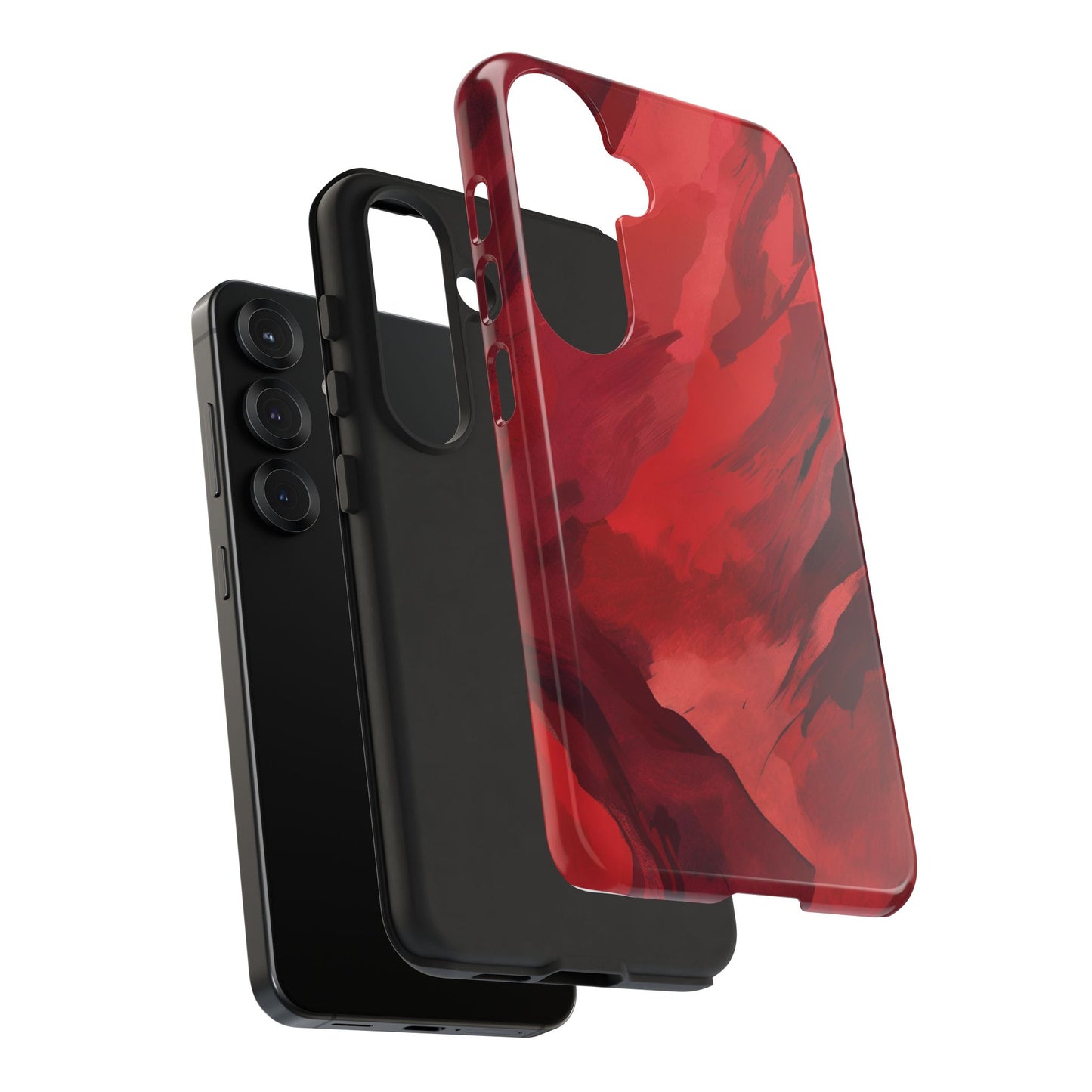 Bold Red Abstract Phone Case - Stylish Protection for Your Phone
