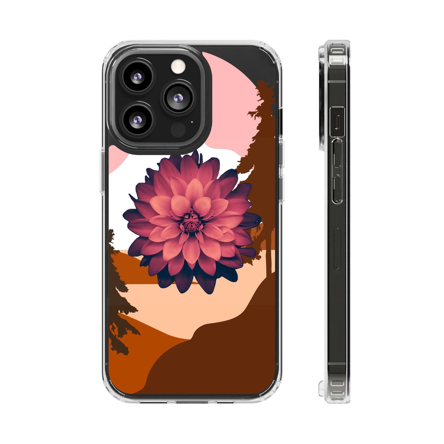 Floral Phone Case - Clear Protective Case with Flower Design