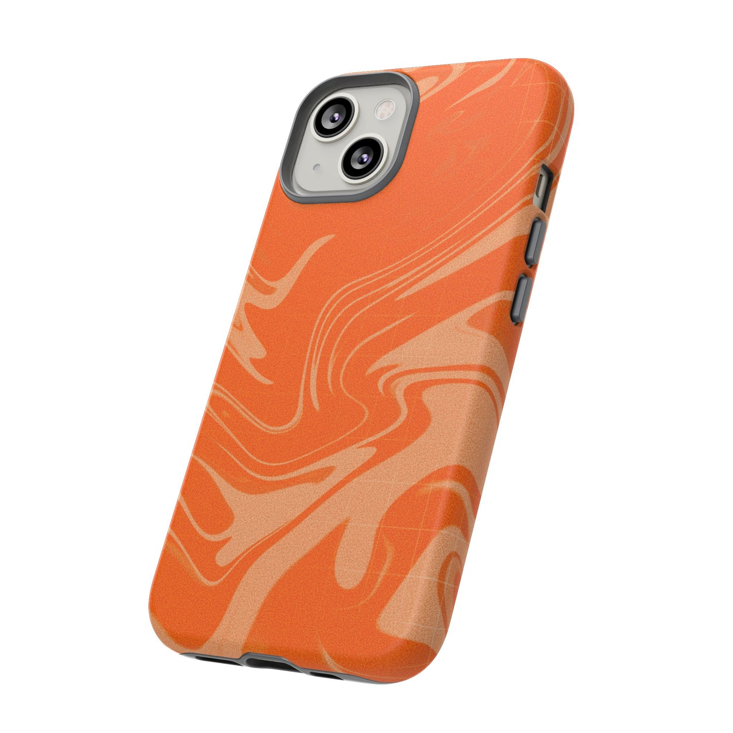 Stylish Orange Marble Phone Case - Tough Cases for Trendy Protection
