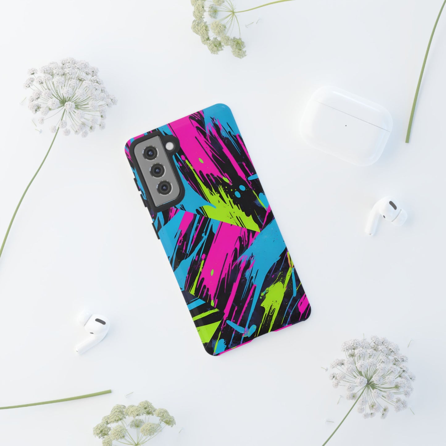 Vibrant Phone Case - Tough Cases with Bold Color Burst Design