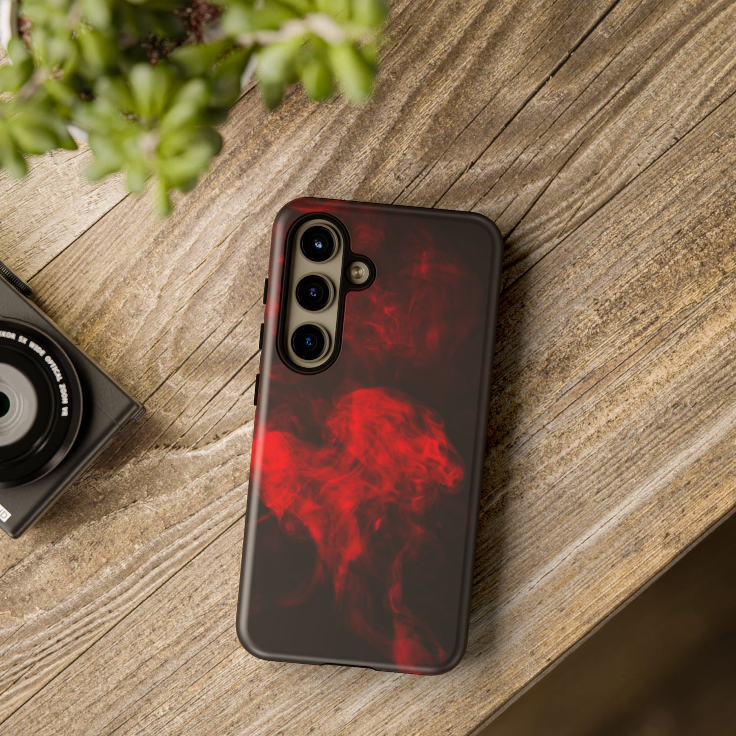 Bold Red Smoke Phone Case – Tough Cases for Protection and Style