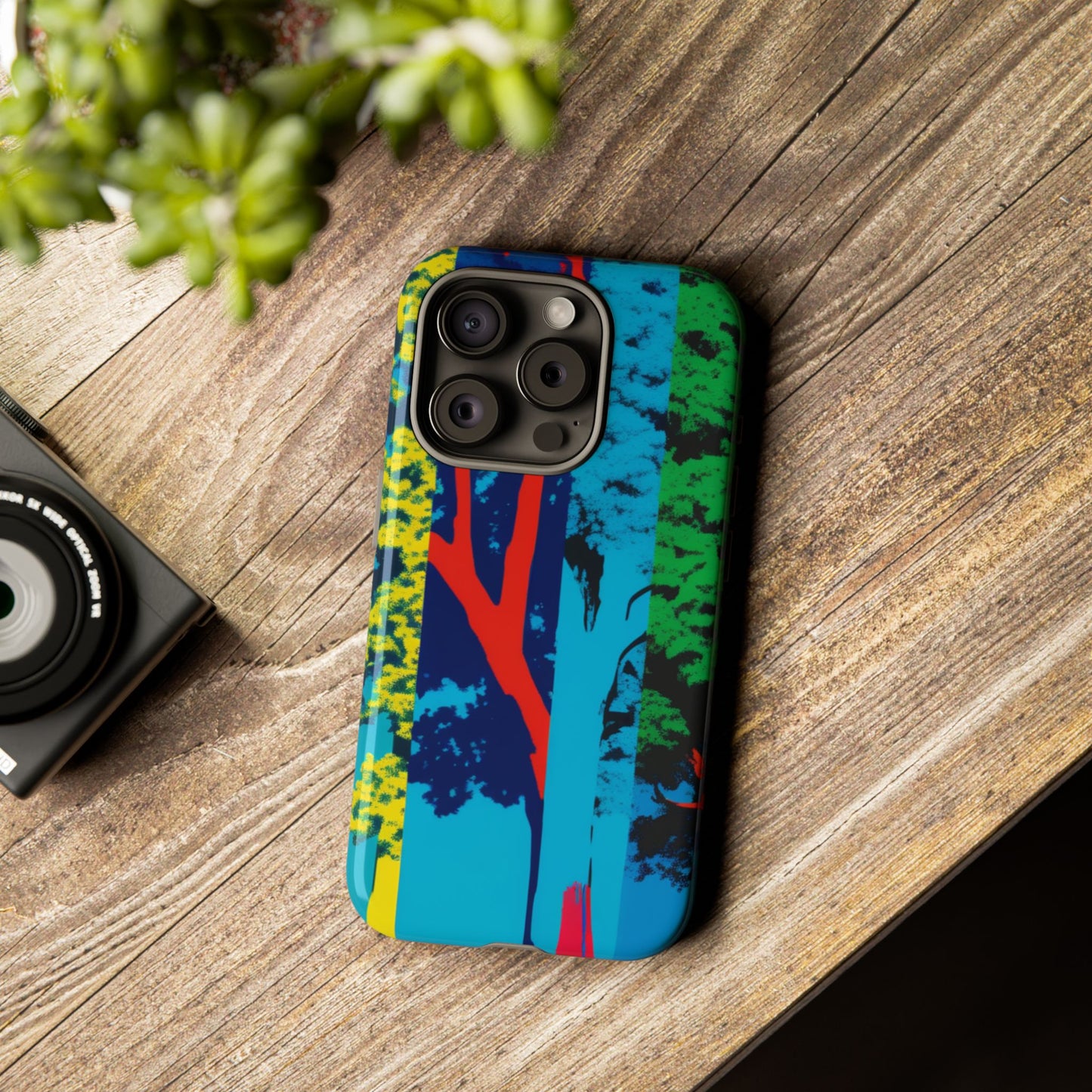 Phone Case - Colorful Forest Design Tough Case