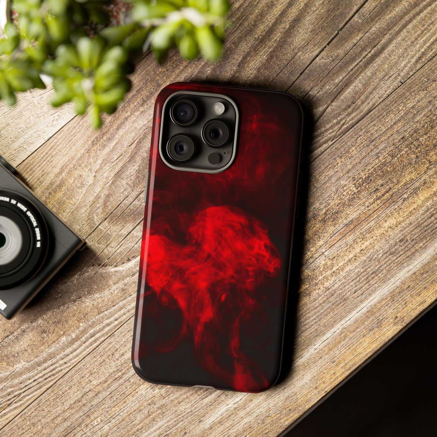 Bold Red Smoke Phone Case – Tough Cases for Protection and Style