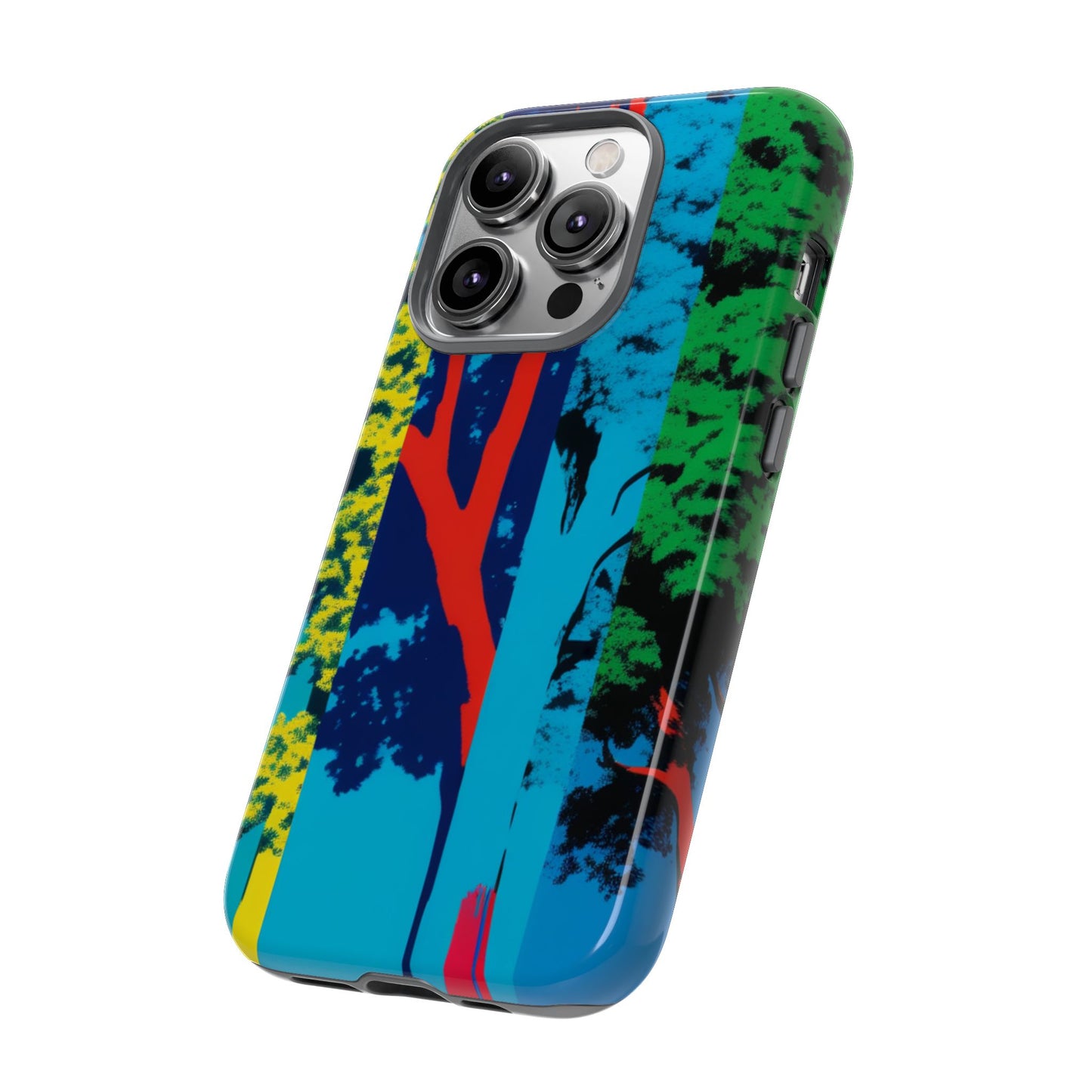 Phone Case - Colorful Forest Design Tough Case