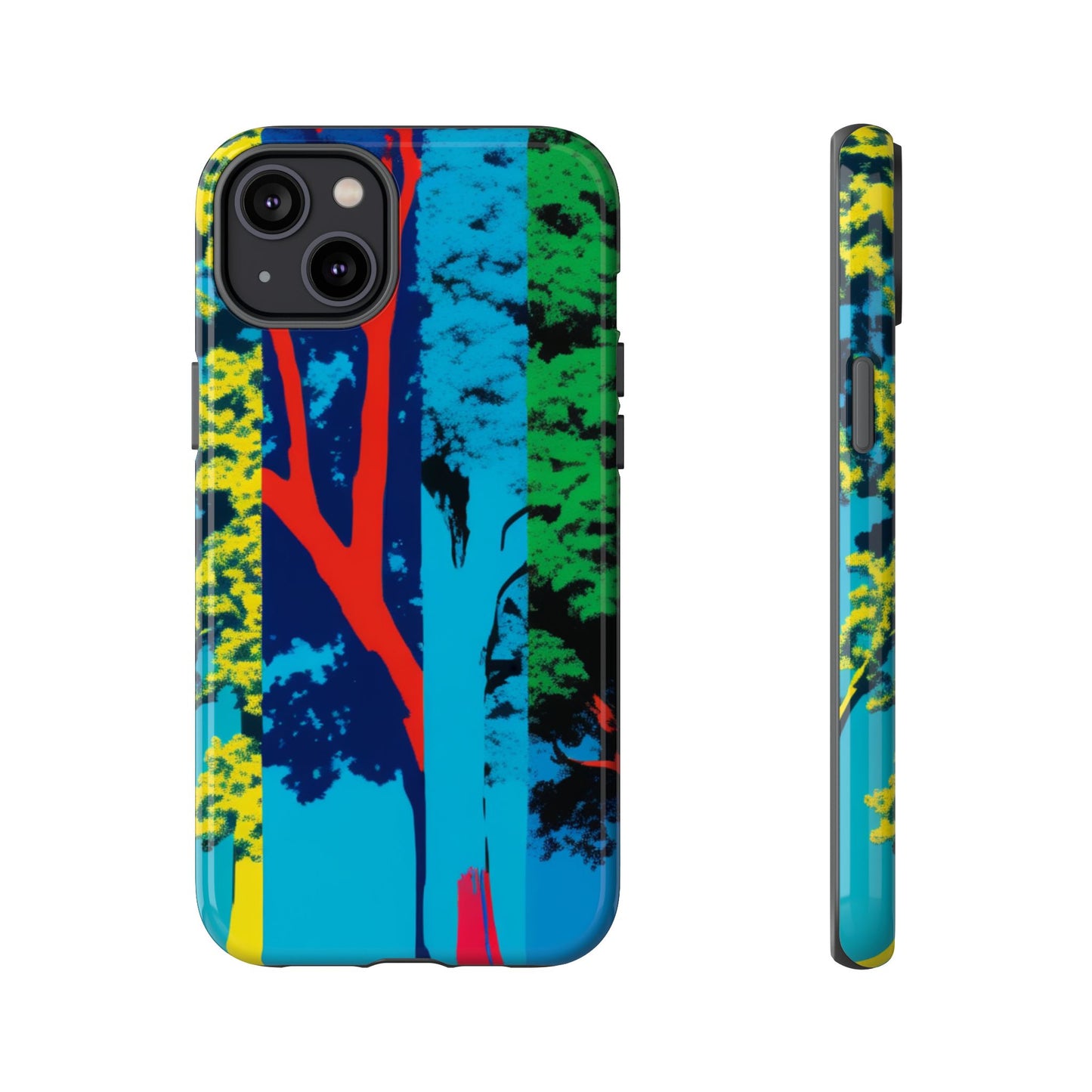 Phone Case - Colorful Forest Design Tough Case