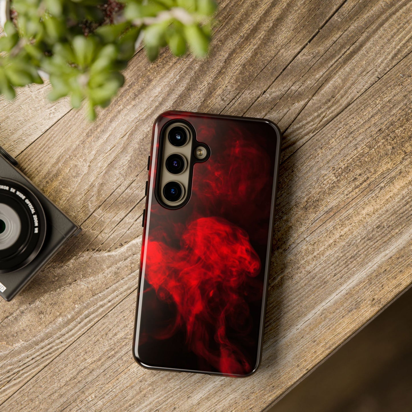 Bold Red Smoke Phone Case – Tough Cases for Protection and Style