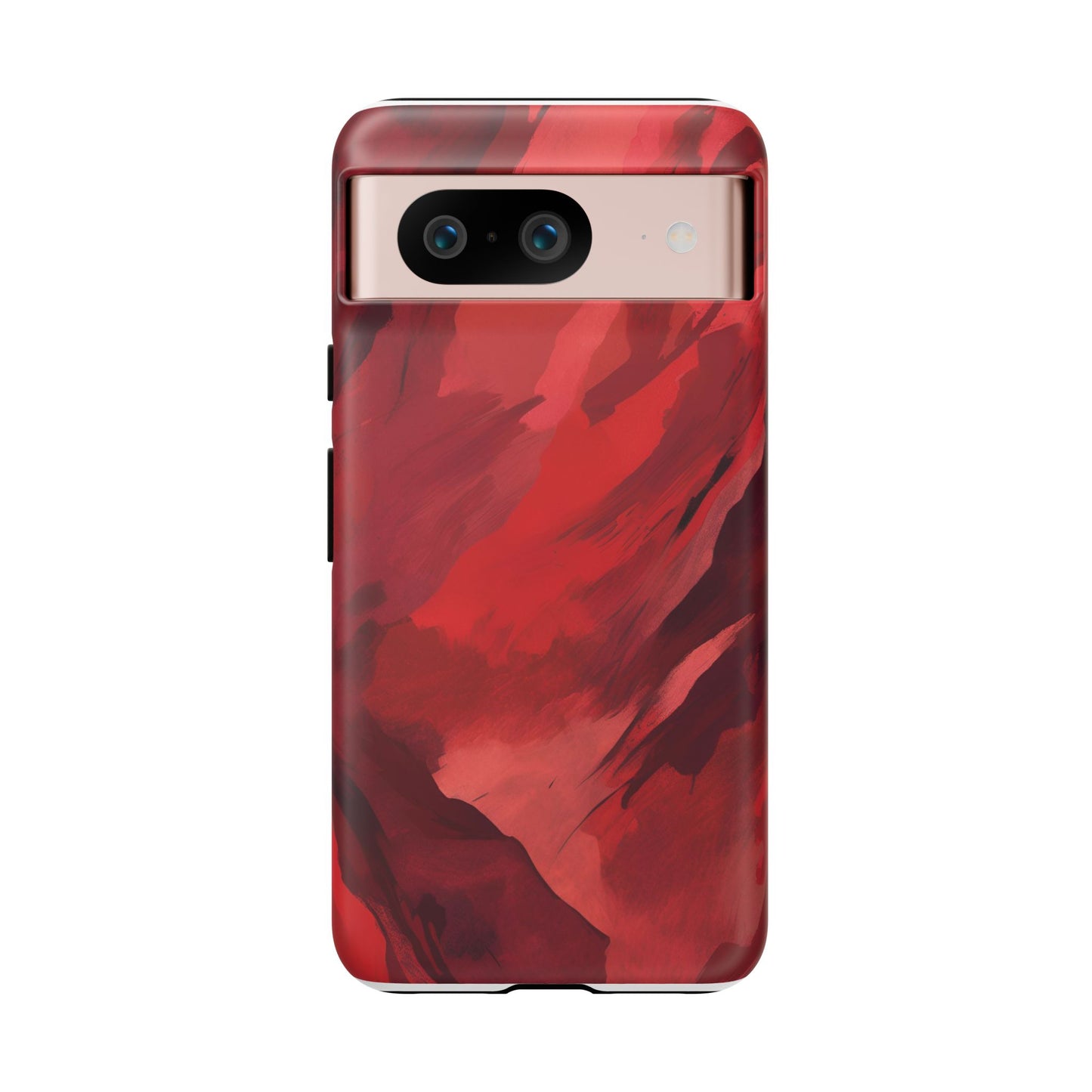 Bold Red Abstract Phone Case - Stylish Protection for Your Phone