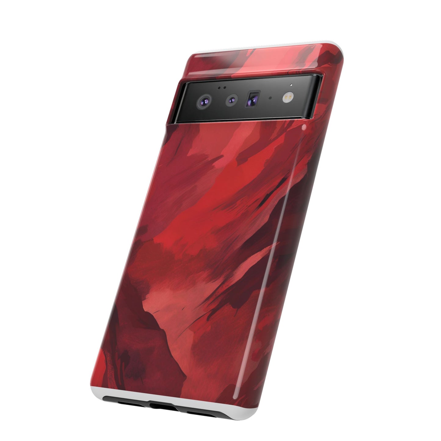 Bold Red Abstract Phone Case - Stylish Protection for Your Phone