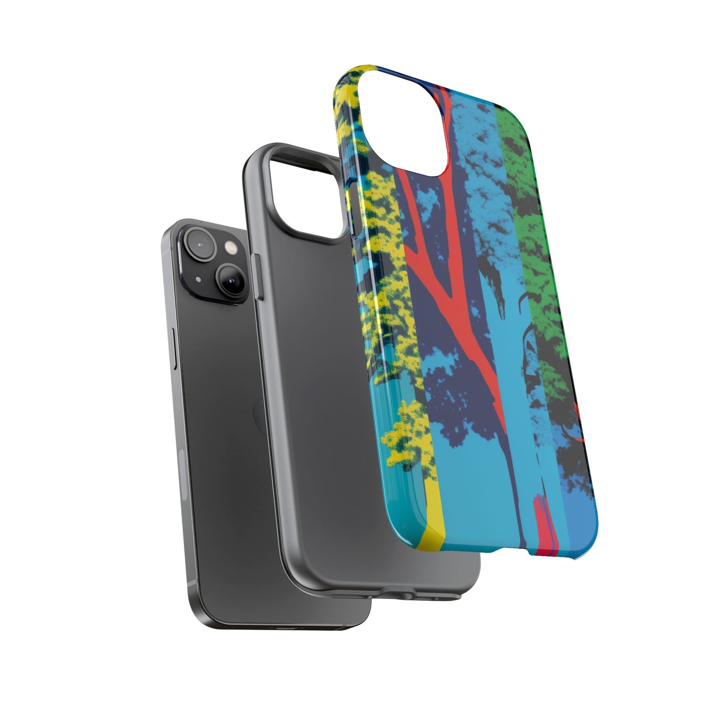 Phone Case - Colorful Forest Design Tough Case