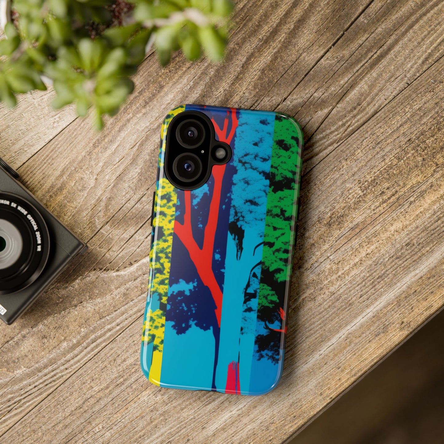 Phone Case - Colorful Forest Design Tough Case