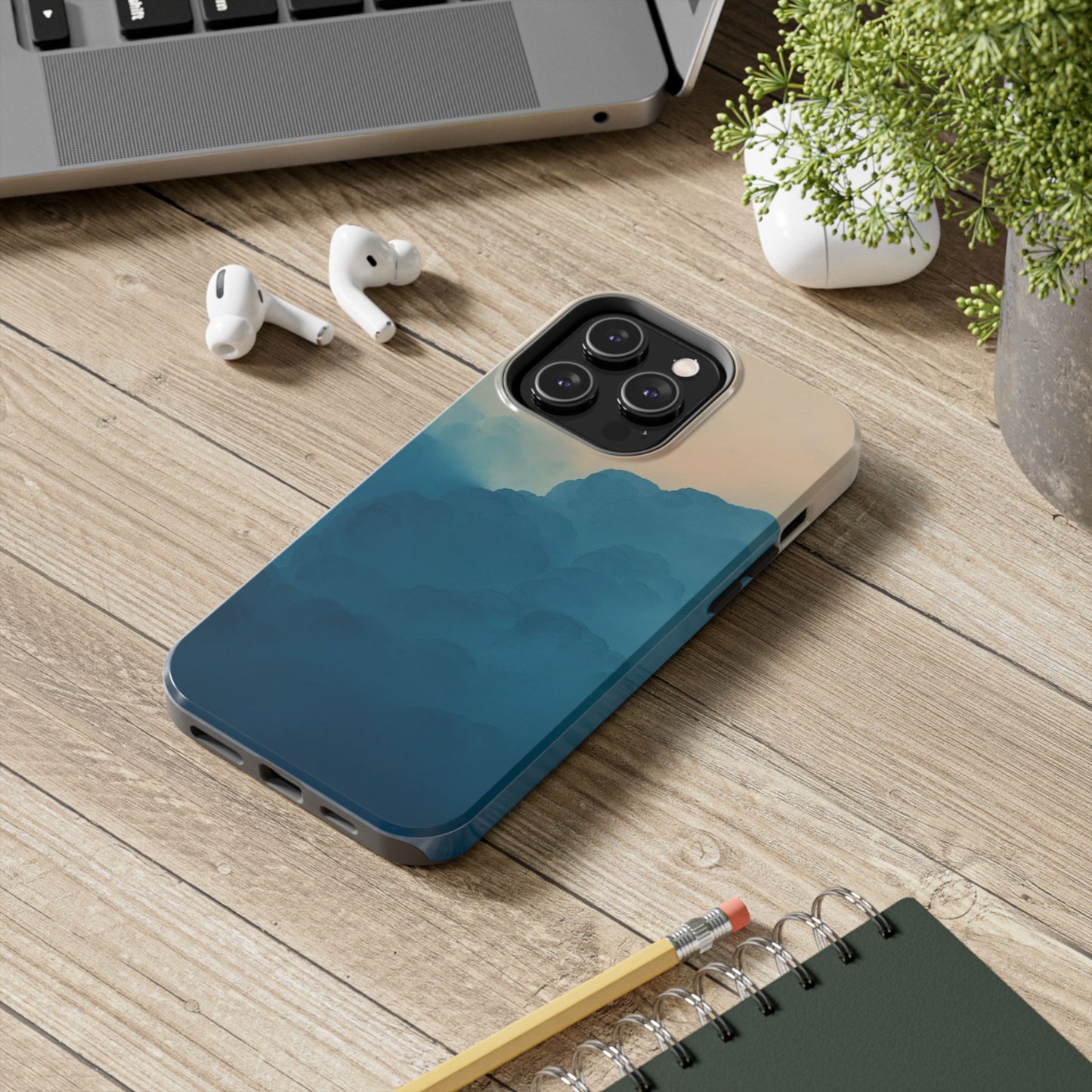 Serene Cloud Tough Phone Case - Durable Protection with Soothing Aesthetic