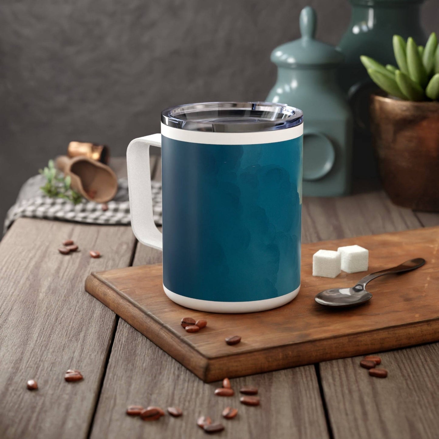 Serene Clouds Insulated Coffee Mug - 10oz Travel Tumbler for Coffee Lovers