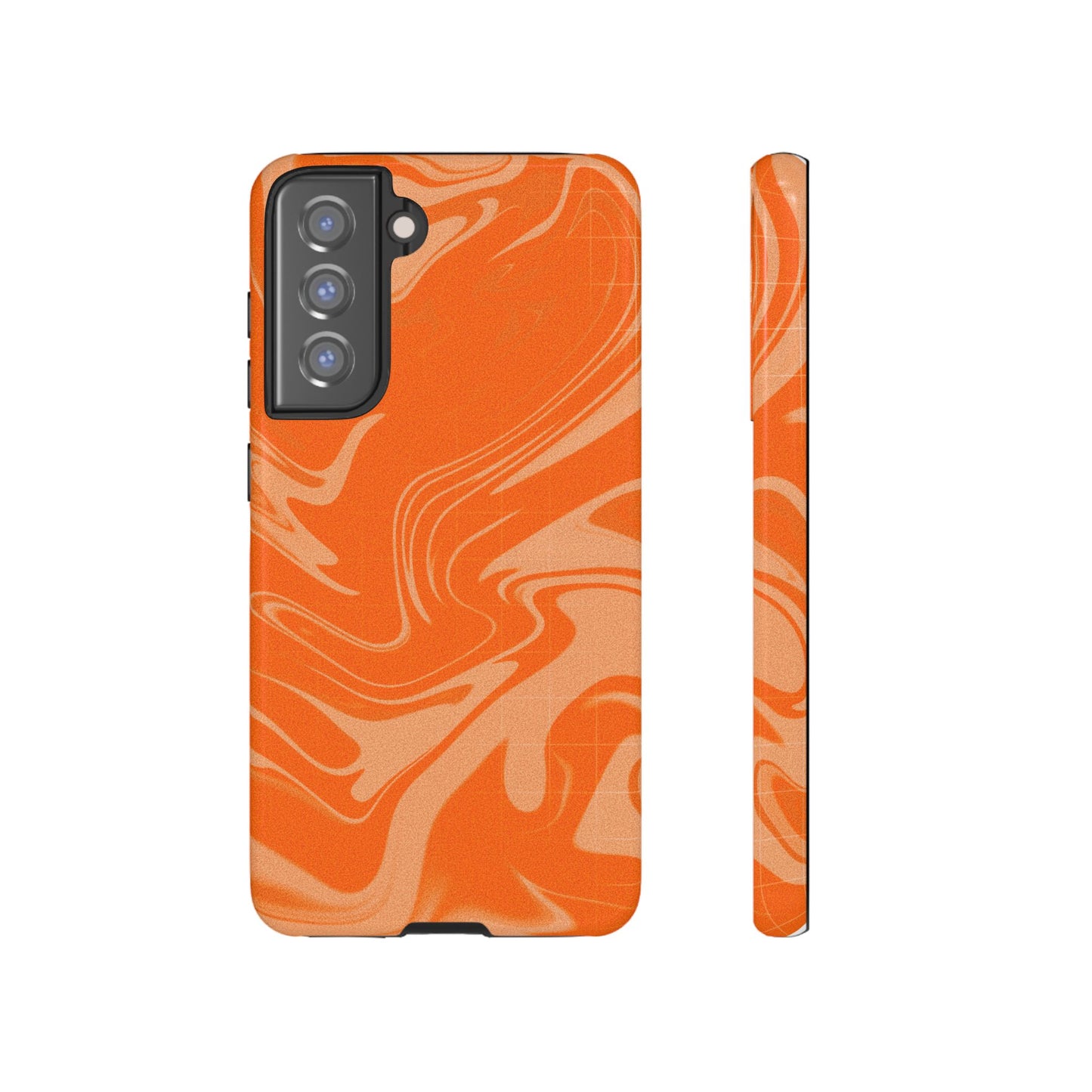 Stylish Orange Marble Phone Case - Tough Cases for Trendy Protection