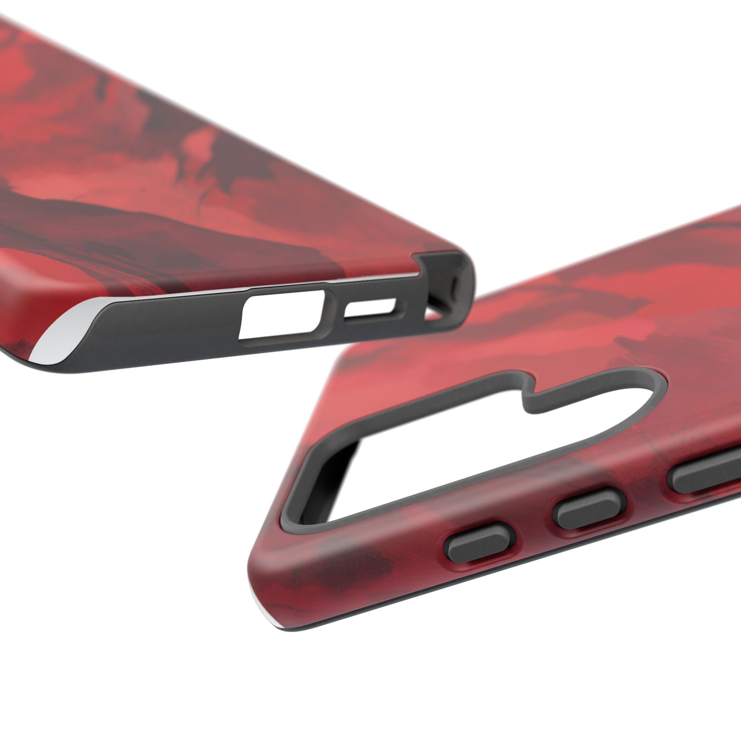 Bold Red Abstract Phone Case - Stylish Protection for Your Phone