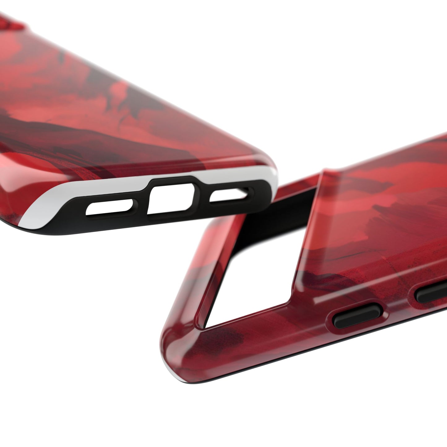 Bold Red Abstract Phone Case - Stylish Protection for Your Phone