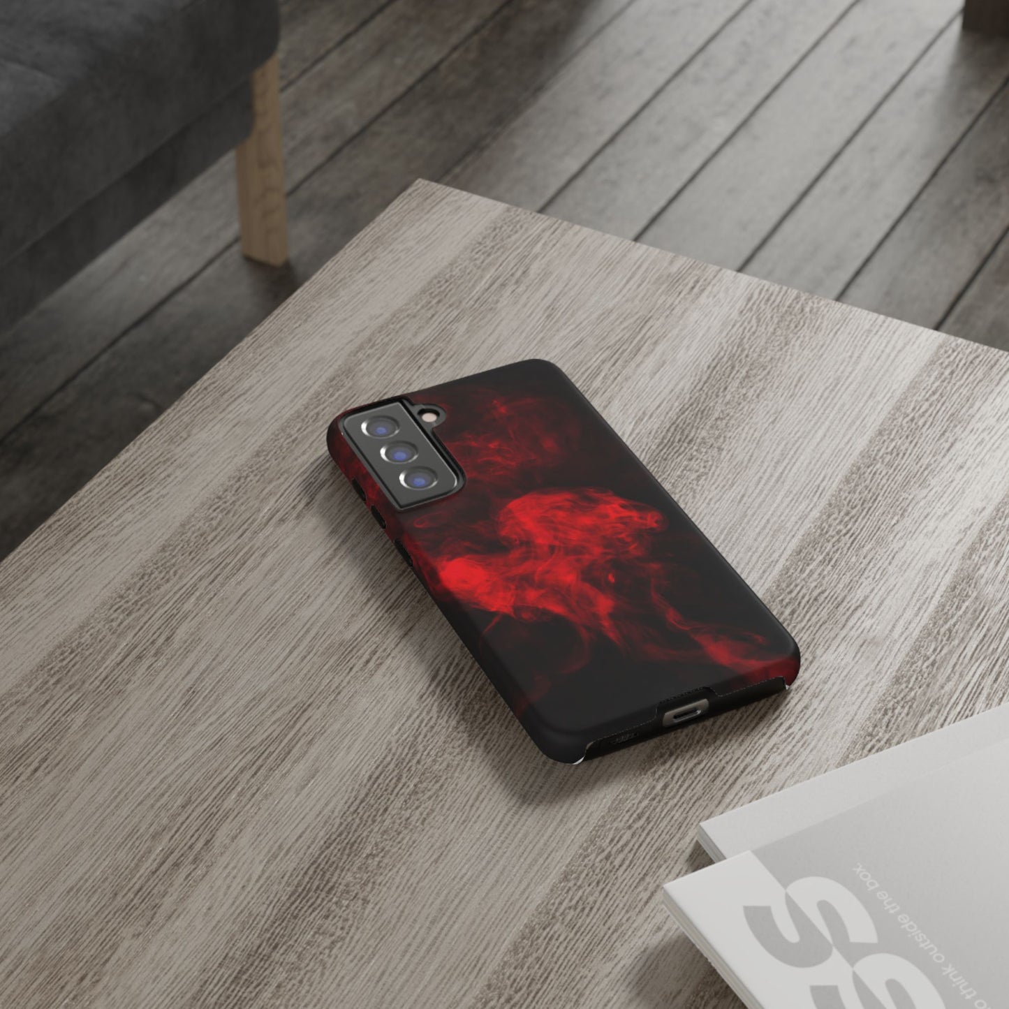 Bold Red Smoke Phone Case – Tough Cases for Protection and Style