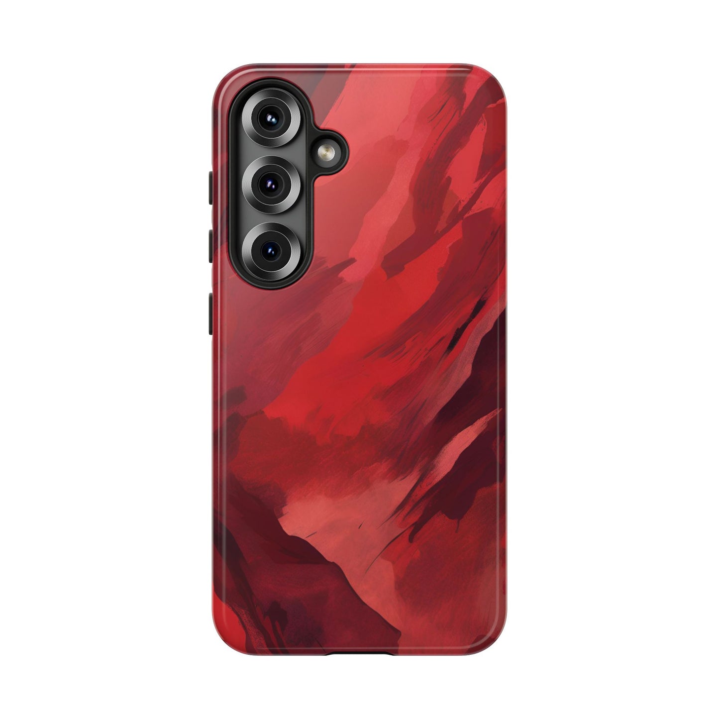 Bold Red Abstract Phone Case - Stylish Protection for Your Phone