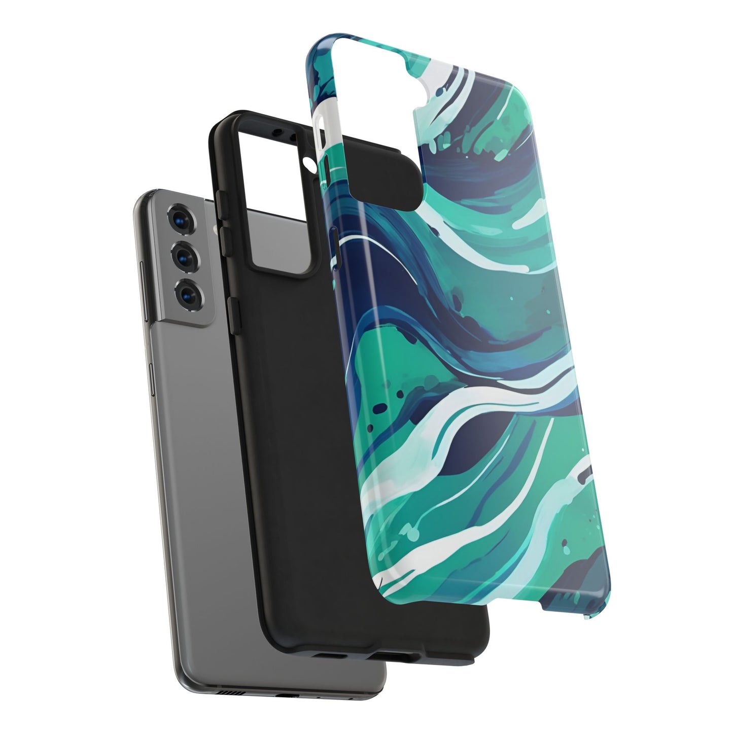 Ocean Wave Tough Phone Case - Durable Protection