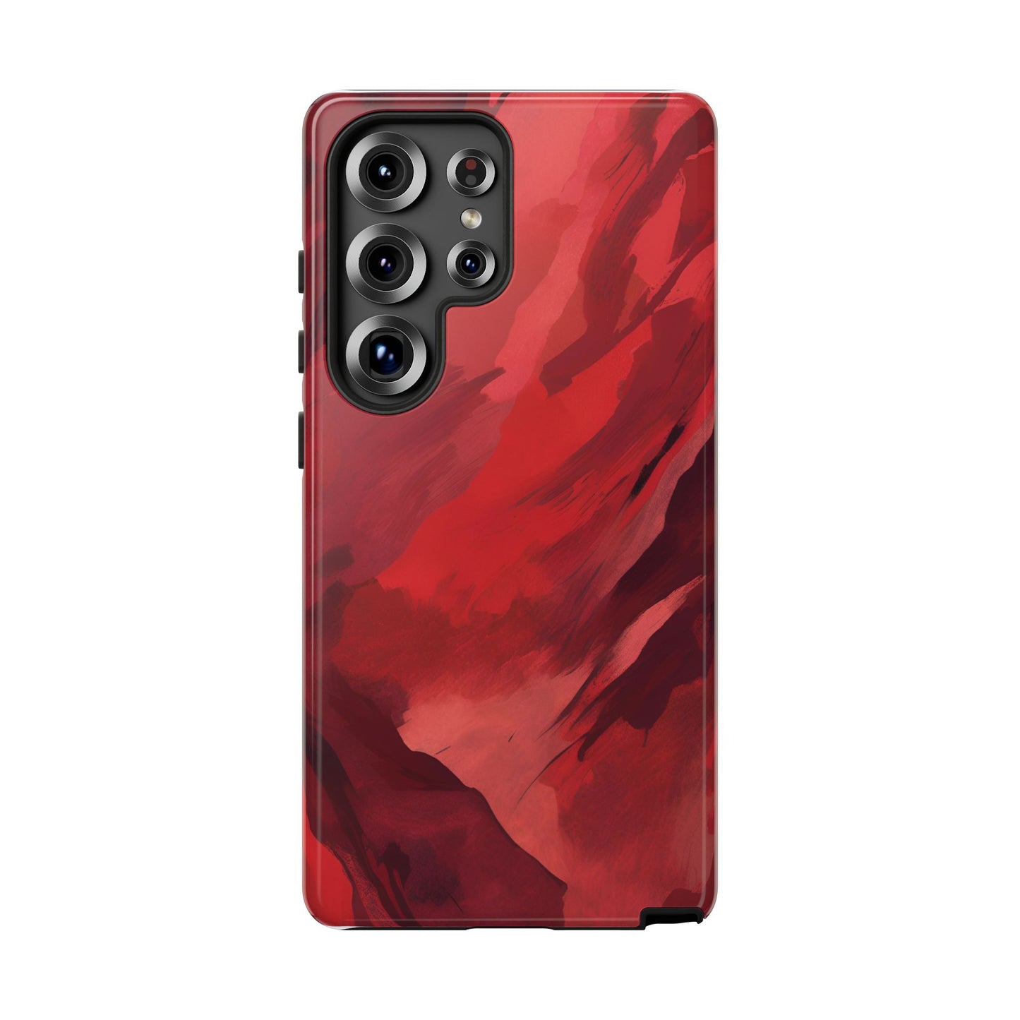 Bold Red Abstract Phone Case - Stylish Protection for Your Phone