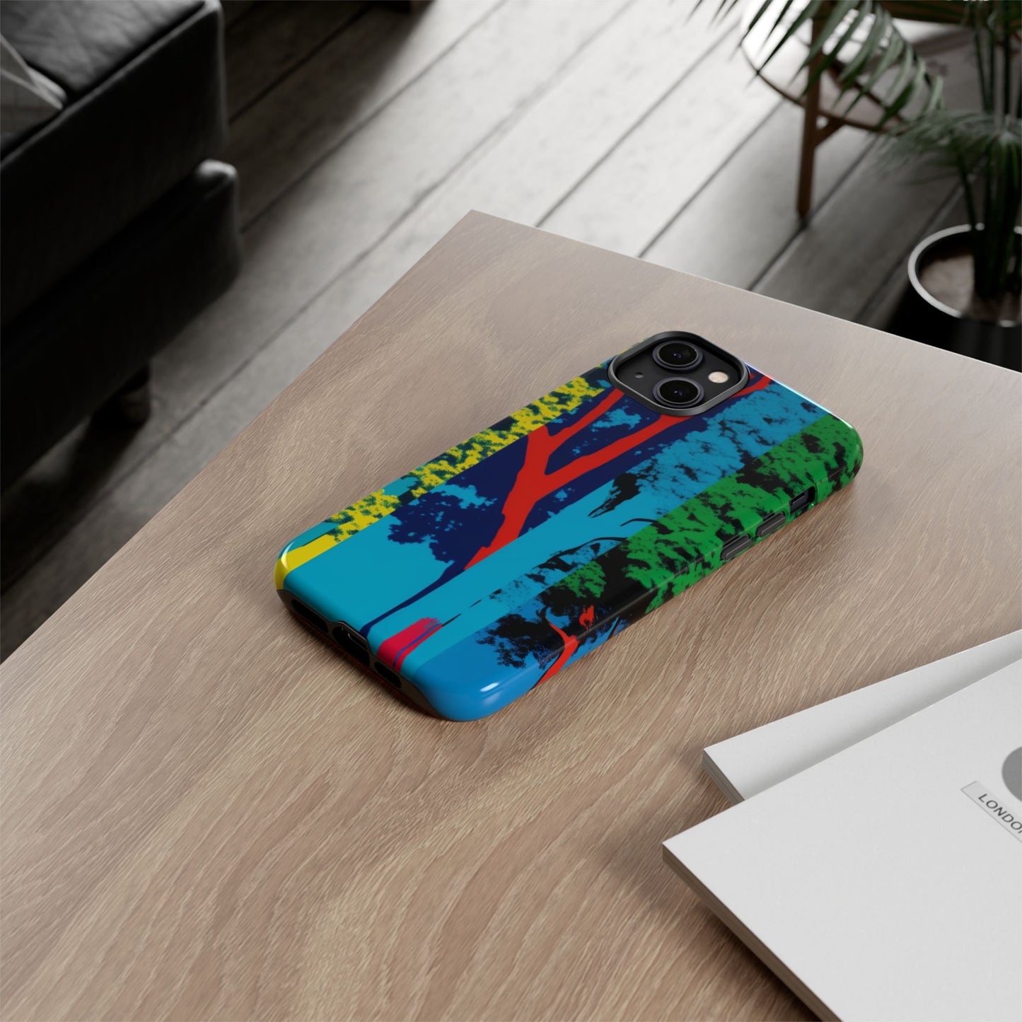 Phone Case - Colorful Forest Design Tough Case