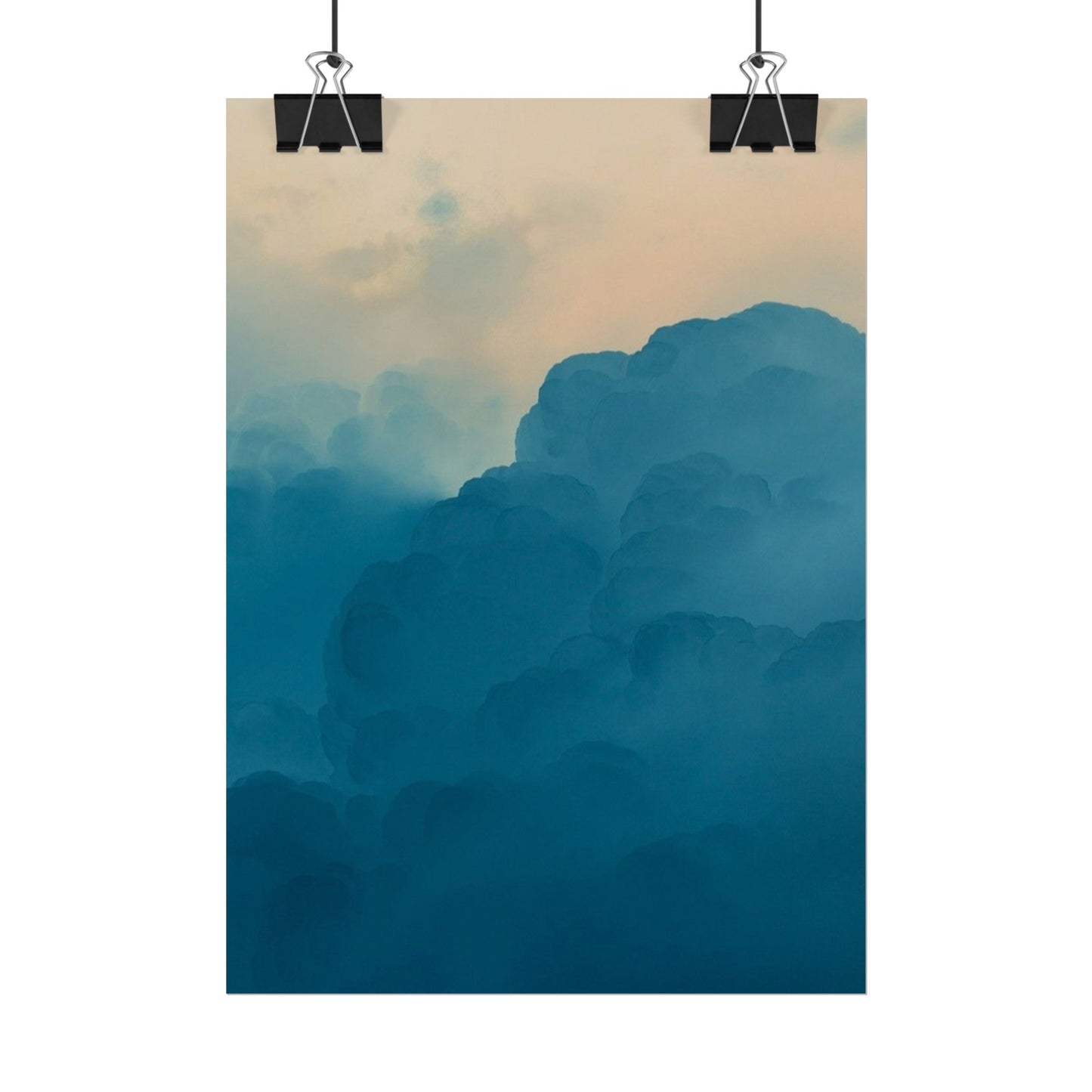 Tranquil Cloudscape Rolled Poster - Perfect for Home Décor and Relaxation