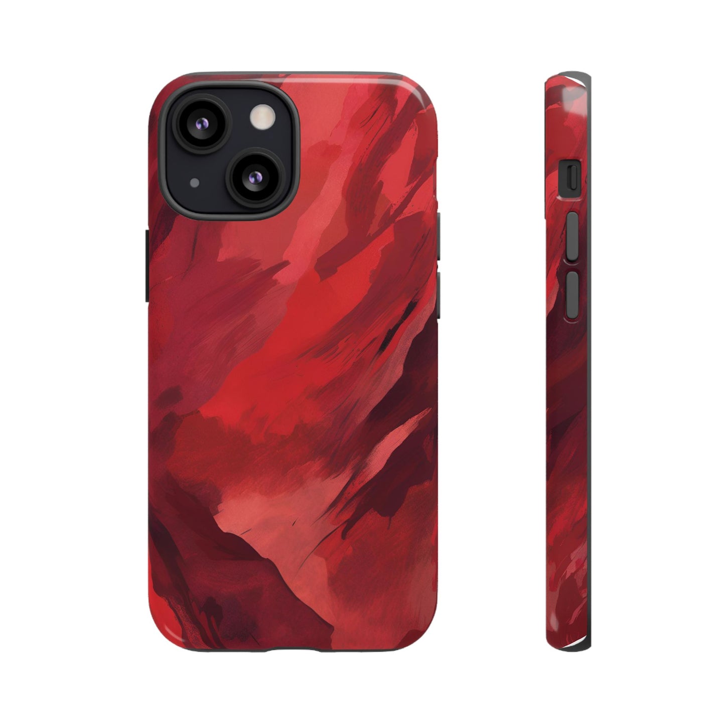 Bold Red Abstract Phone Case - Stylish Protection for Your Phone